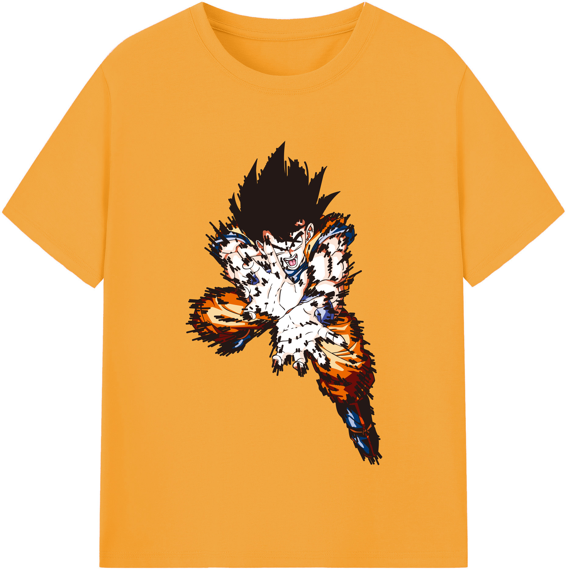 （画像用） ドラゴンボール 孫悟空（そん ごくう）Son Goku カカロット DRAGON BALL Kakarotto レディースカジュアルプリントTシャツ（綿100％）