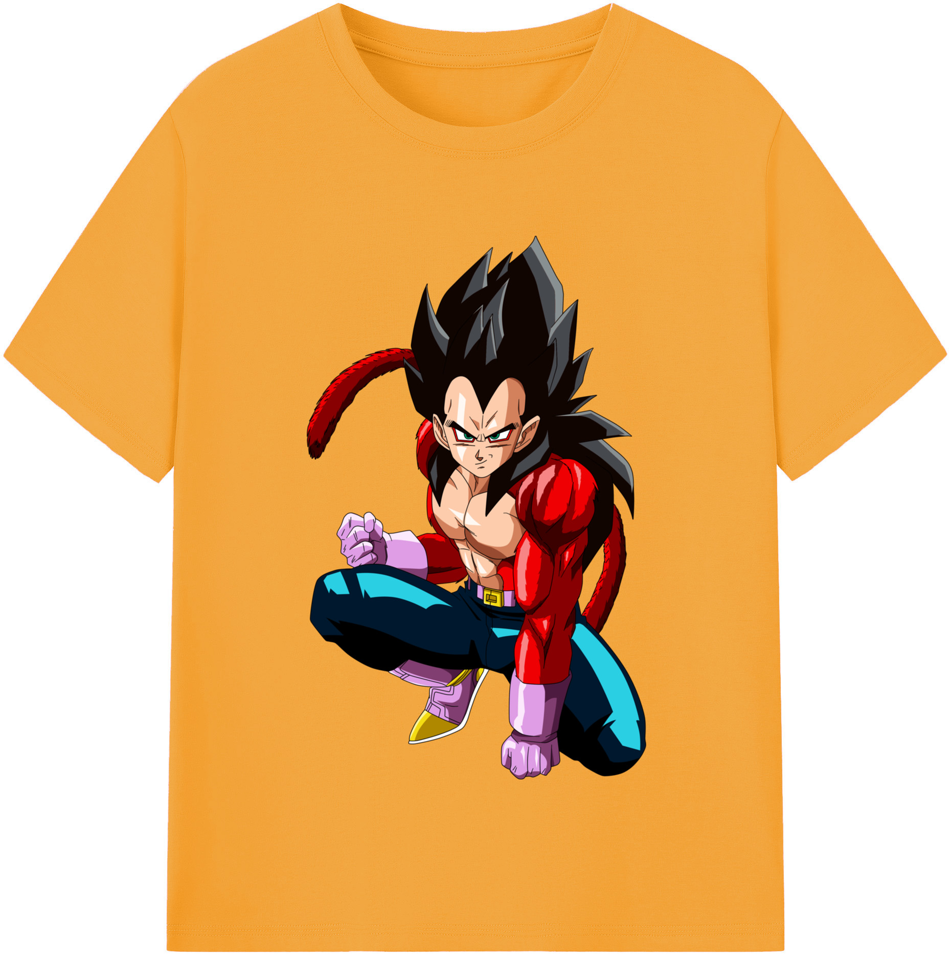 （画像用） ドラゴンボール ベジータ四世（Bejīta Yonsei）DRAGON BALL Vegeta IV レディースカジュアルプリントTシャツ（綿100％）