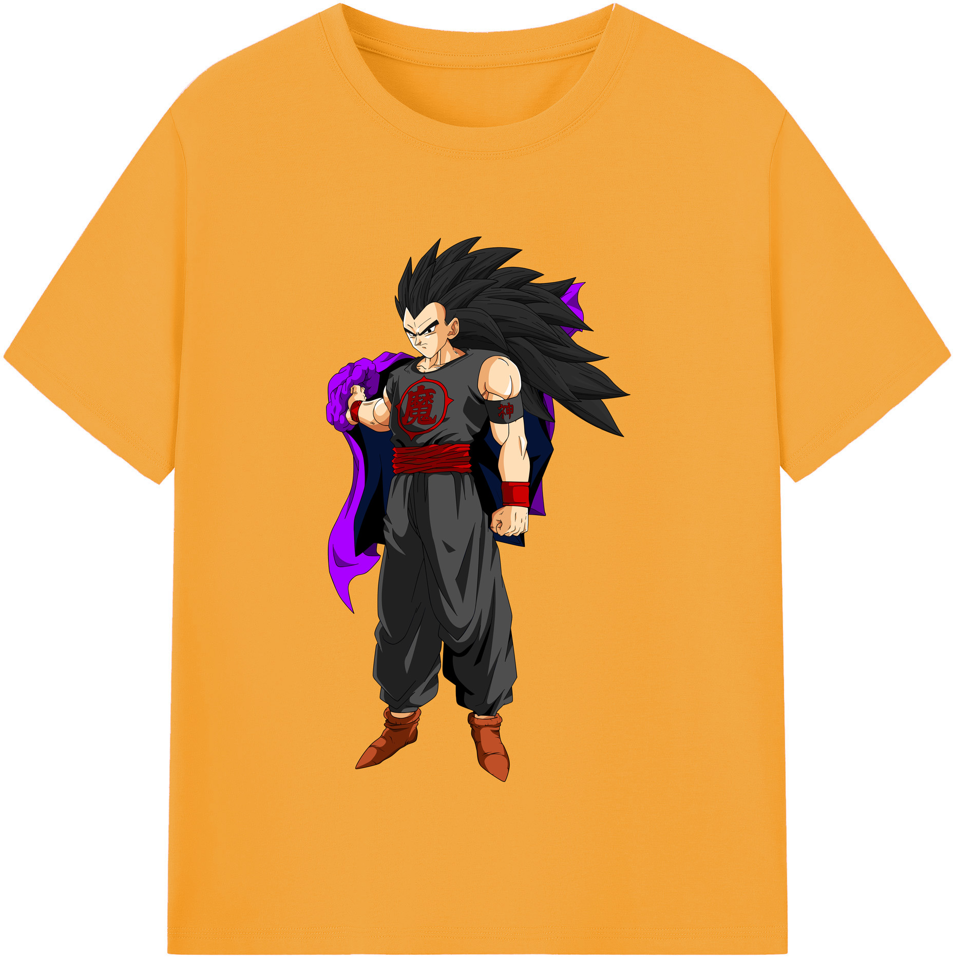 （画像用） ドラゴンボール ベジータ四世（Bejīta Yonsei）DRAGON BALL Vegeta IV レディースカジュアルプリントTシャツ（綿100％）