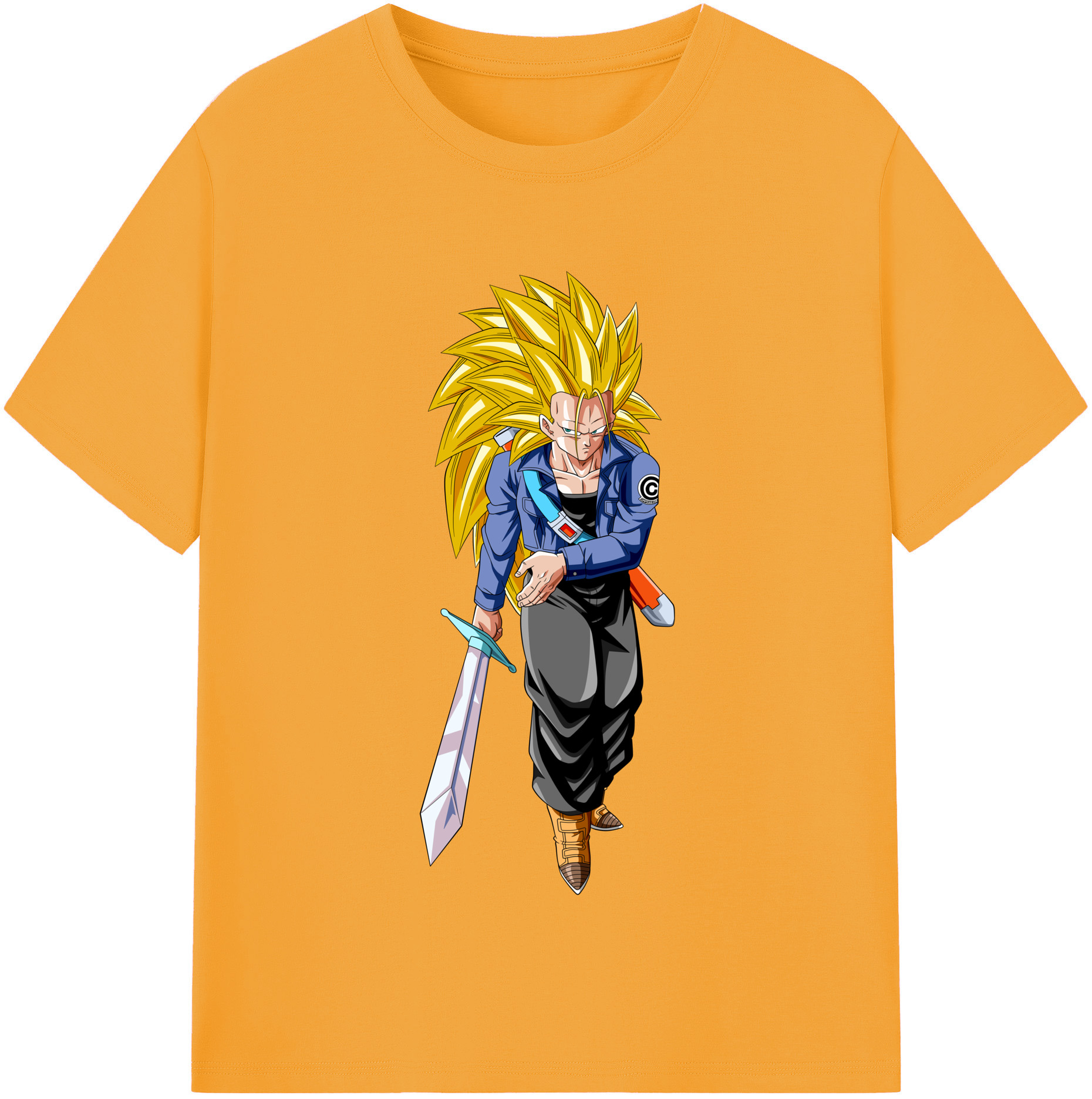 （画像用） ドラゴンボール トランクス（Torankusu）DRAGON BALL Trunks レディースカジュアルプリントTシャツ（綿100％）