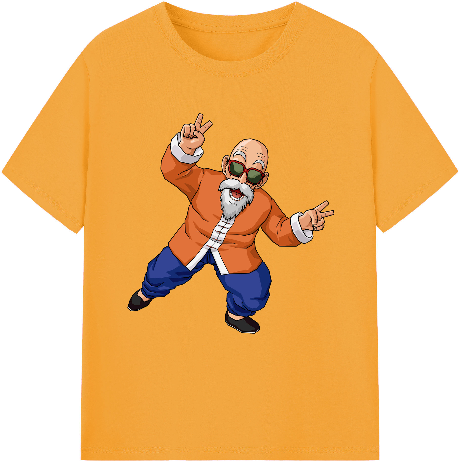 （画像用） ドラゴンボール 亀仙人（かめせんにん） DRAGON BALL Master Roshi Kame Sennin レディースカジュアルプリントTシャツ（綿100％）