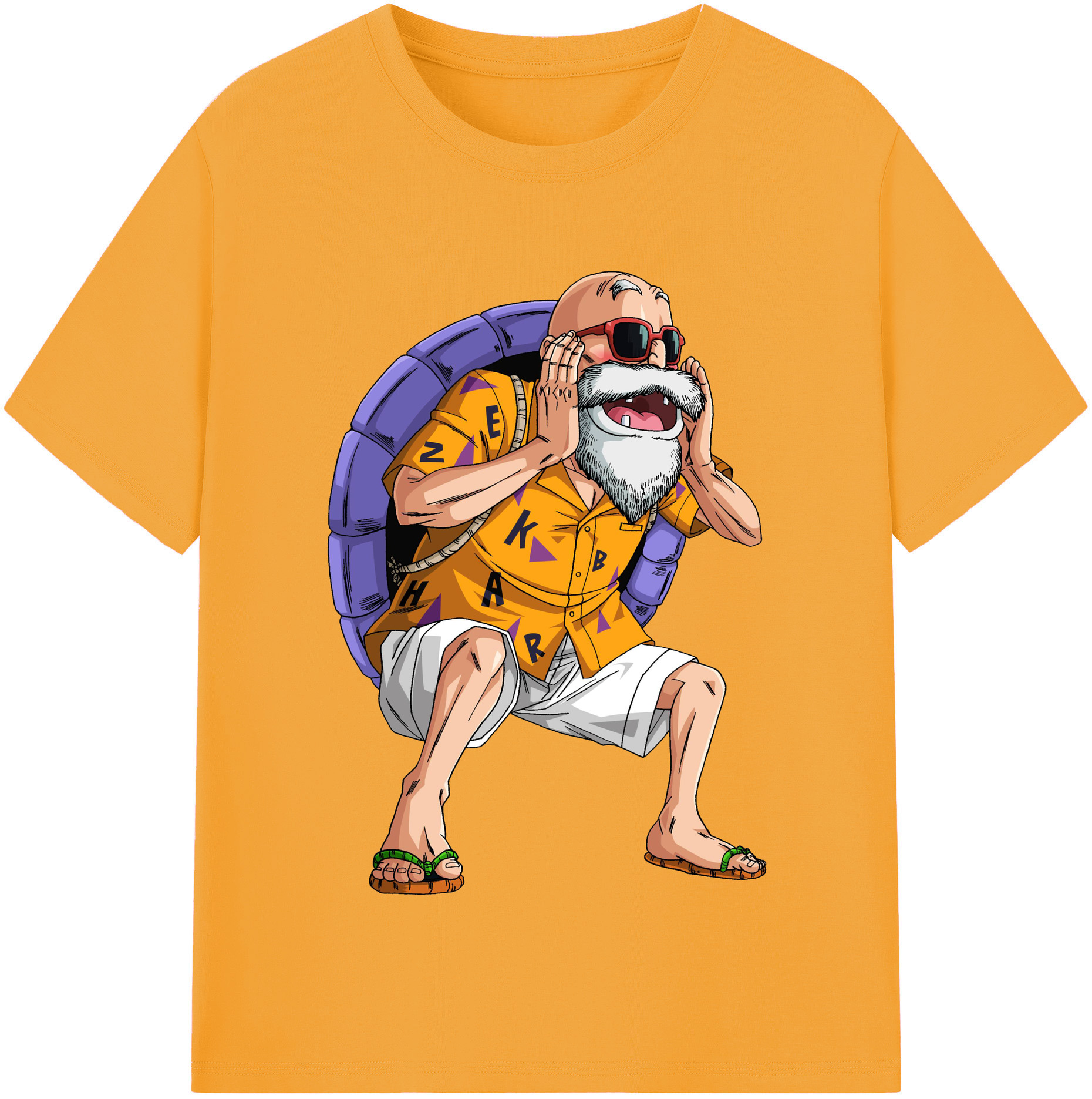 （画像用） ドラゴンボール 亀仙人（かめせんにん） DRAGON BALL Master Roshi Kame Sennin レディースカジュアルプリントTシャツ（綿100％）