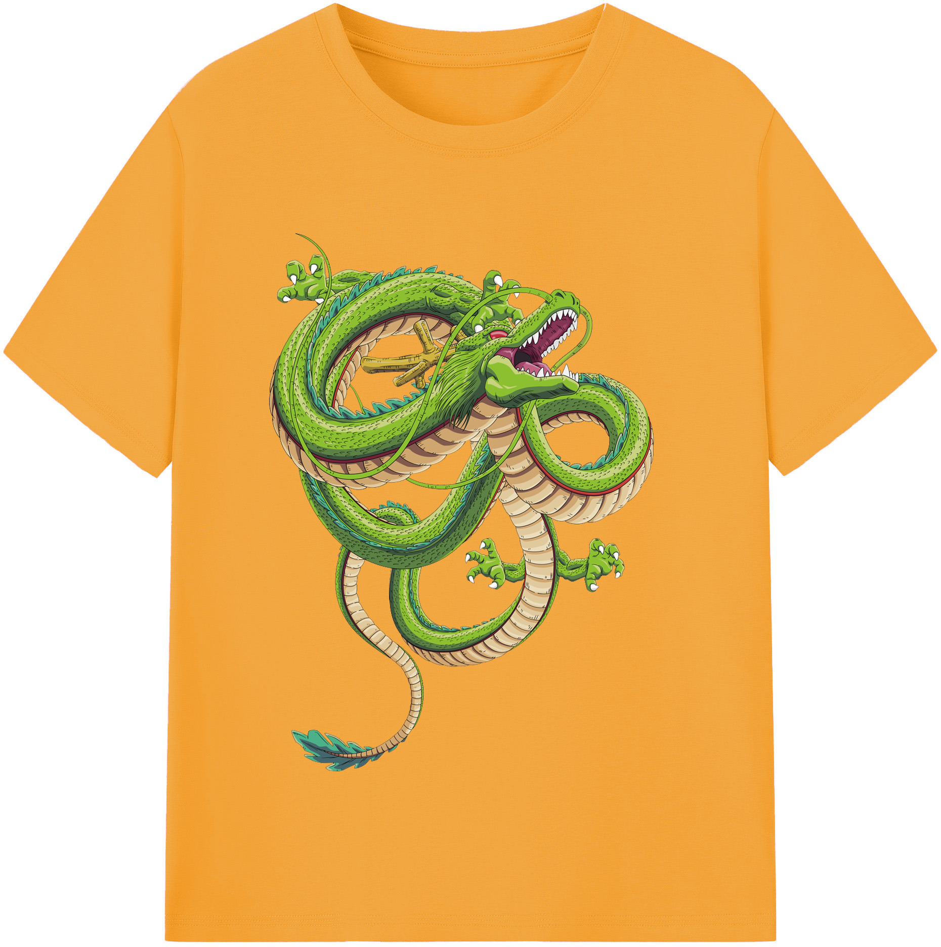 （画像用） ドラゴンボール 神龍 シェンロン DRAGON BALL Shenron レディースカジュアルプリントTシャツ（綿100％）