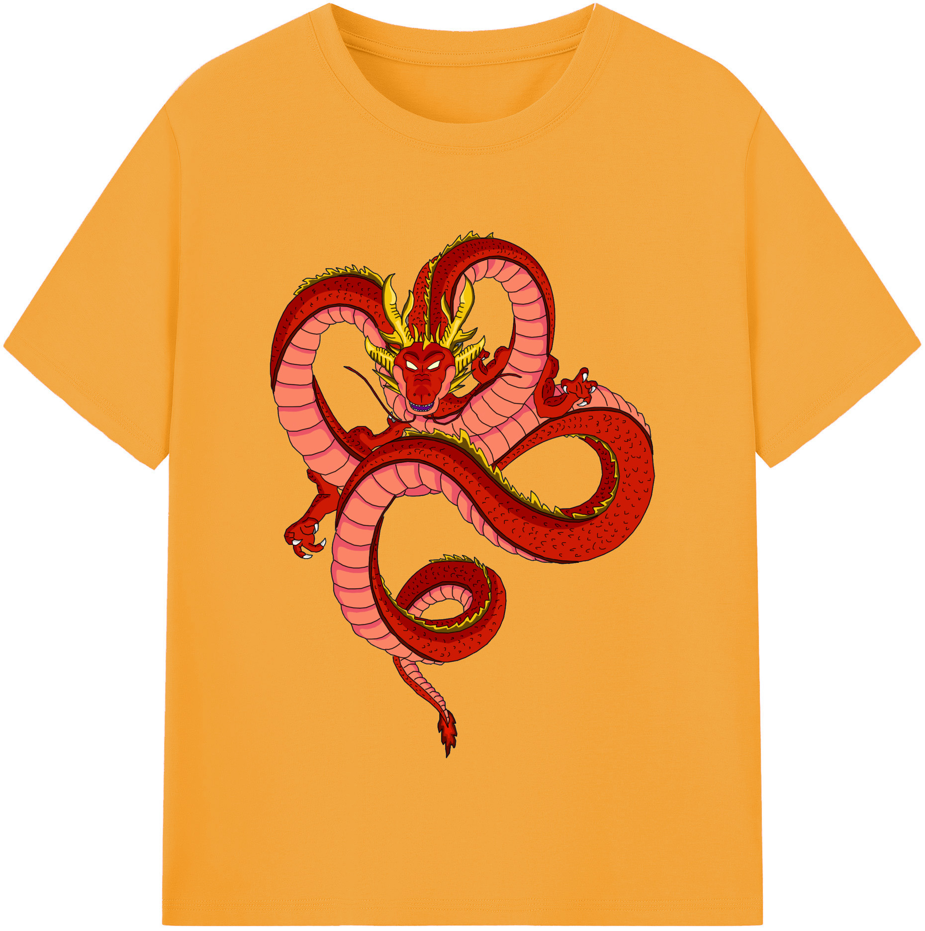（画像用） ドラゴンボール 神龍 シェンロン DRAGON BALL Shenron レディースカジュアルプリントTシャツ（綿100％）