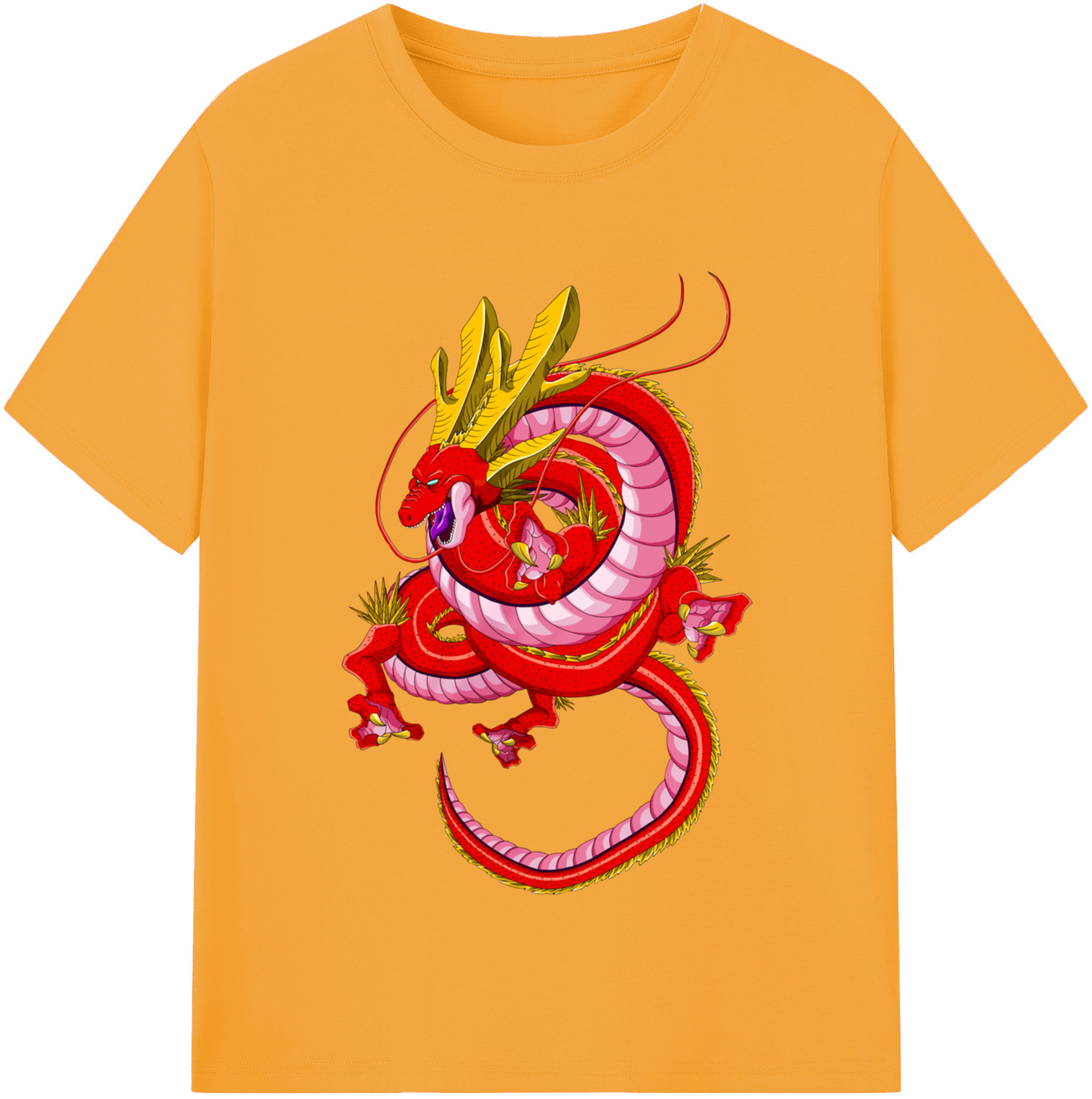 （画像用） ドラゴンボール 神龍 シェンロン DRAGON BALL Shenron レディースカジュアルプリントTシャツ（綿100％）