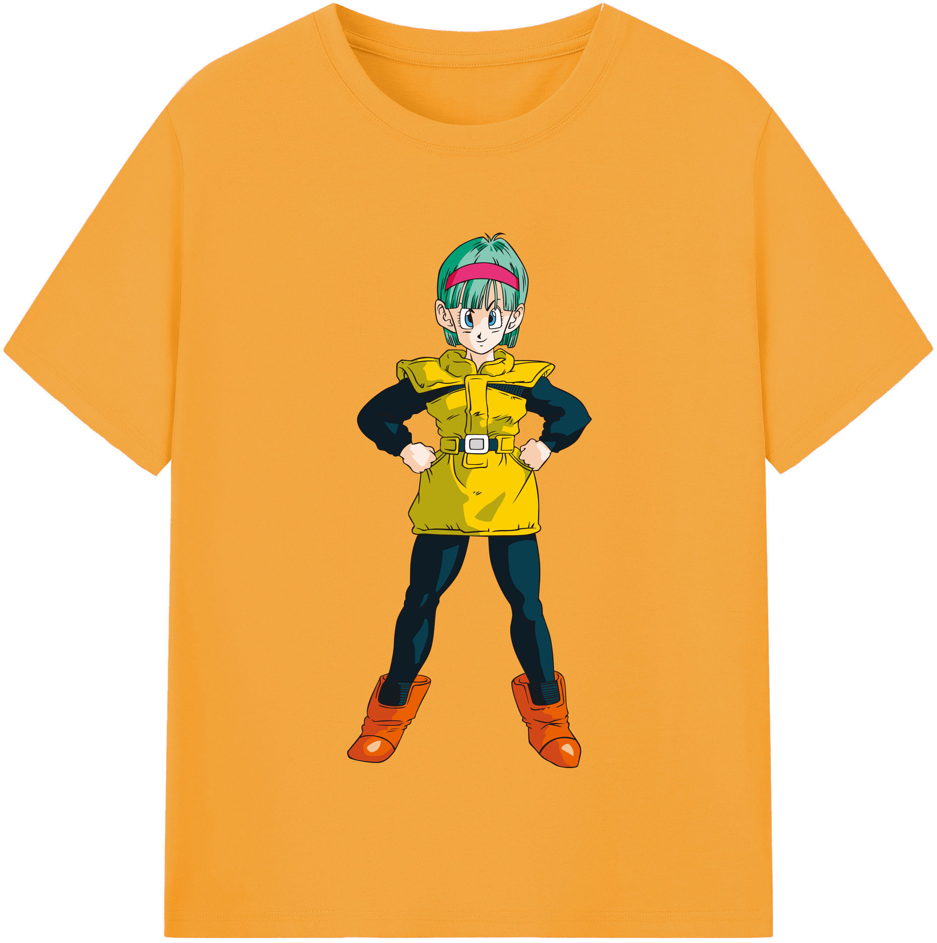 （画像用） ドラゴンボール ブルマ DRAGON BALL Bulma レディースカジュアルプリントTシャツ（綿100％）