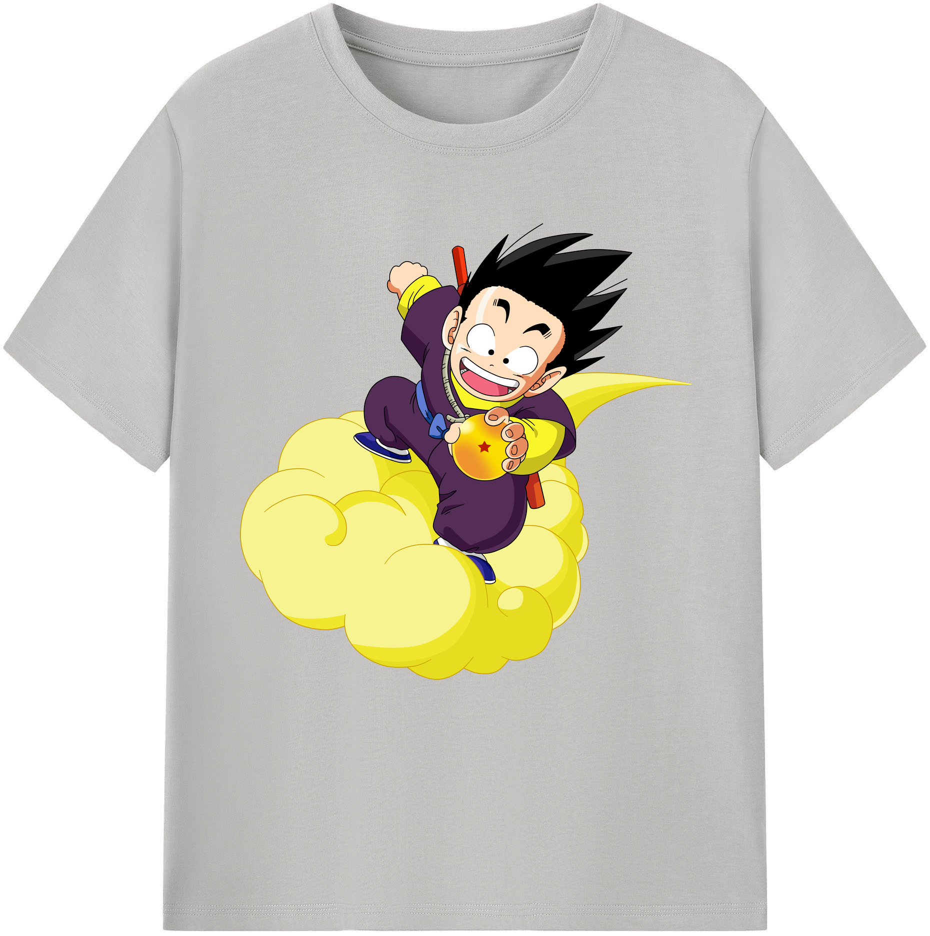 （画像用） ドラゴンボール 孫悟空（そん ごくう）Son Goku カカロット DRAGON BALL Kakarotto レディースカジュアルプリントTシャツ（綿100％）