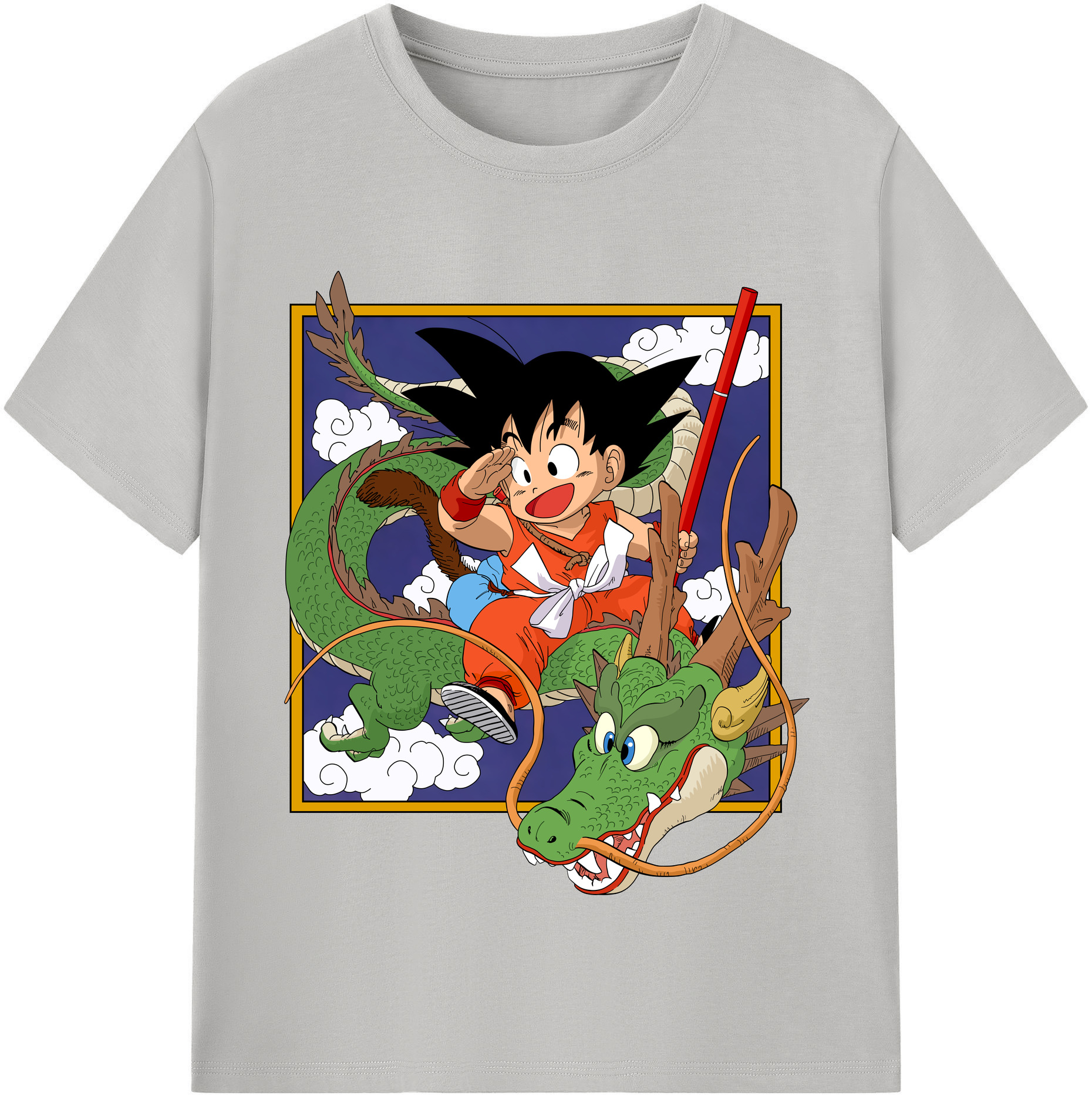 （画像用） ドラゴンボール 孫悟空（そん ごくう）Son Goku カカロット DRAGON BALL Kakarotto レディースカジュアルプリントTシャツ（綿100％）