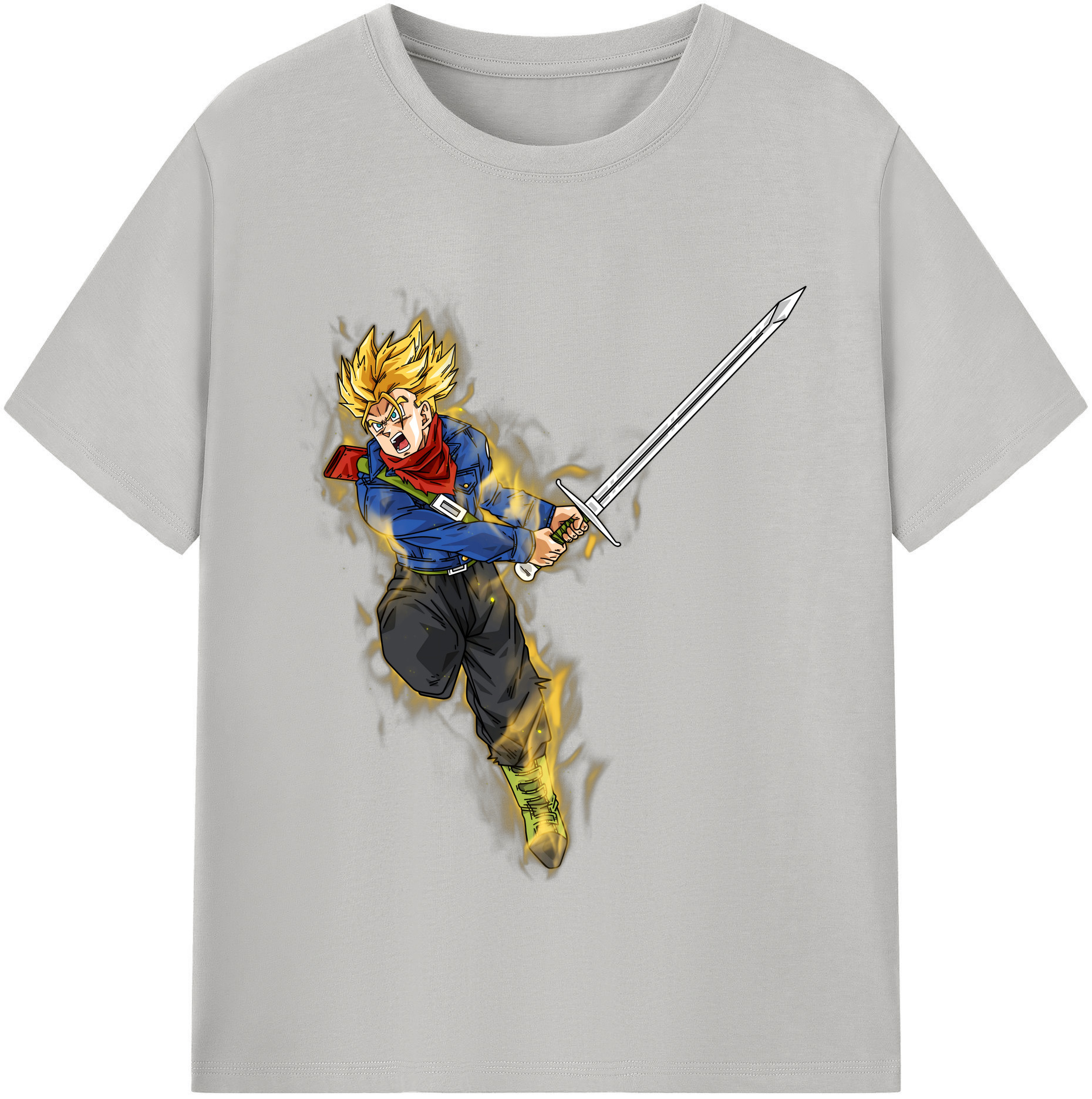 （画像用） ドラゴンボール トランクス（Torankusu）DRAGON BALL Trunks レディースカジュアルプリントTシャツ（綿100％）