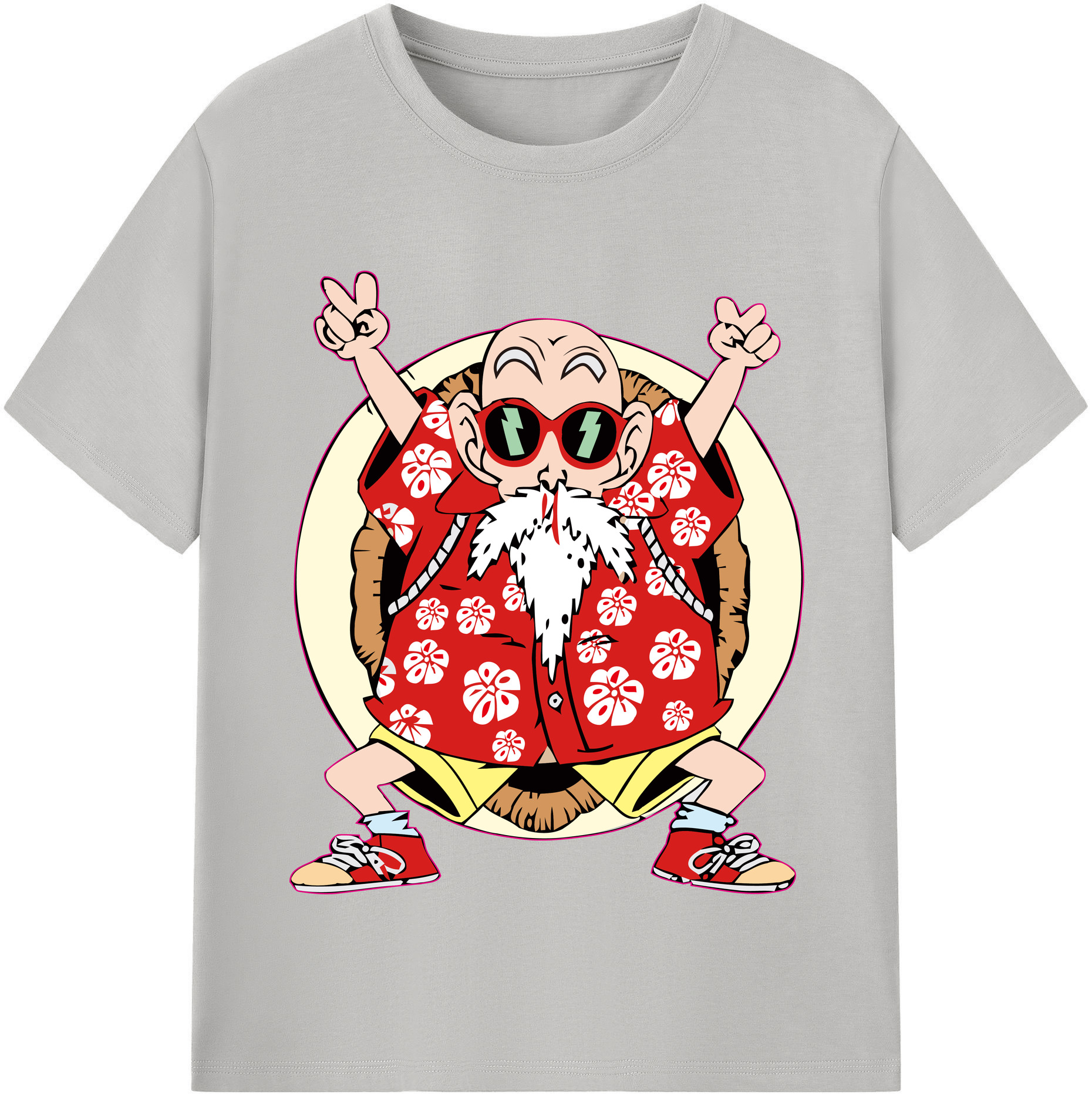 （画像用） ドラゴンボール 亀仙人（かめせんにん） DRAGON BALL Master Roshi Kame Sennin レディースカジュアルプリントTシャツ（綿100％）