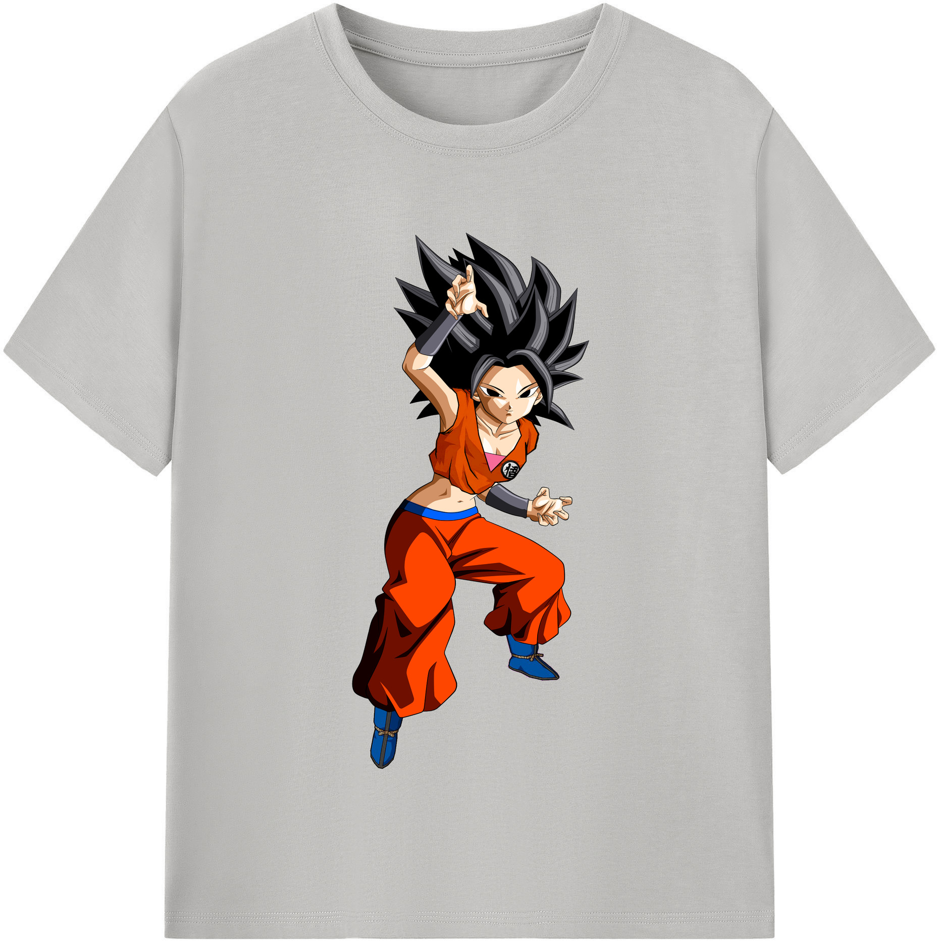 （画像用） ドラゴンボール カリフラ DRAGON BALL Caulifla レディースカジュアルプリントTシャツ（綿100％）
