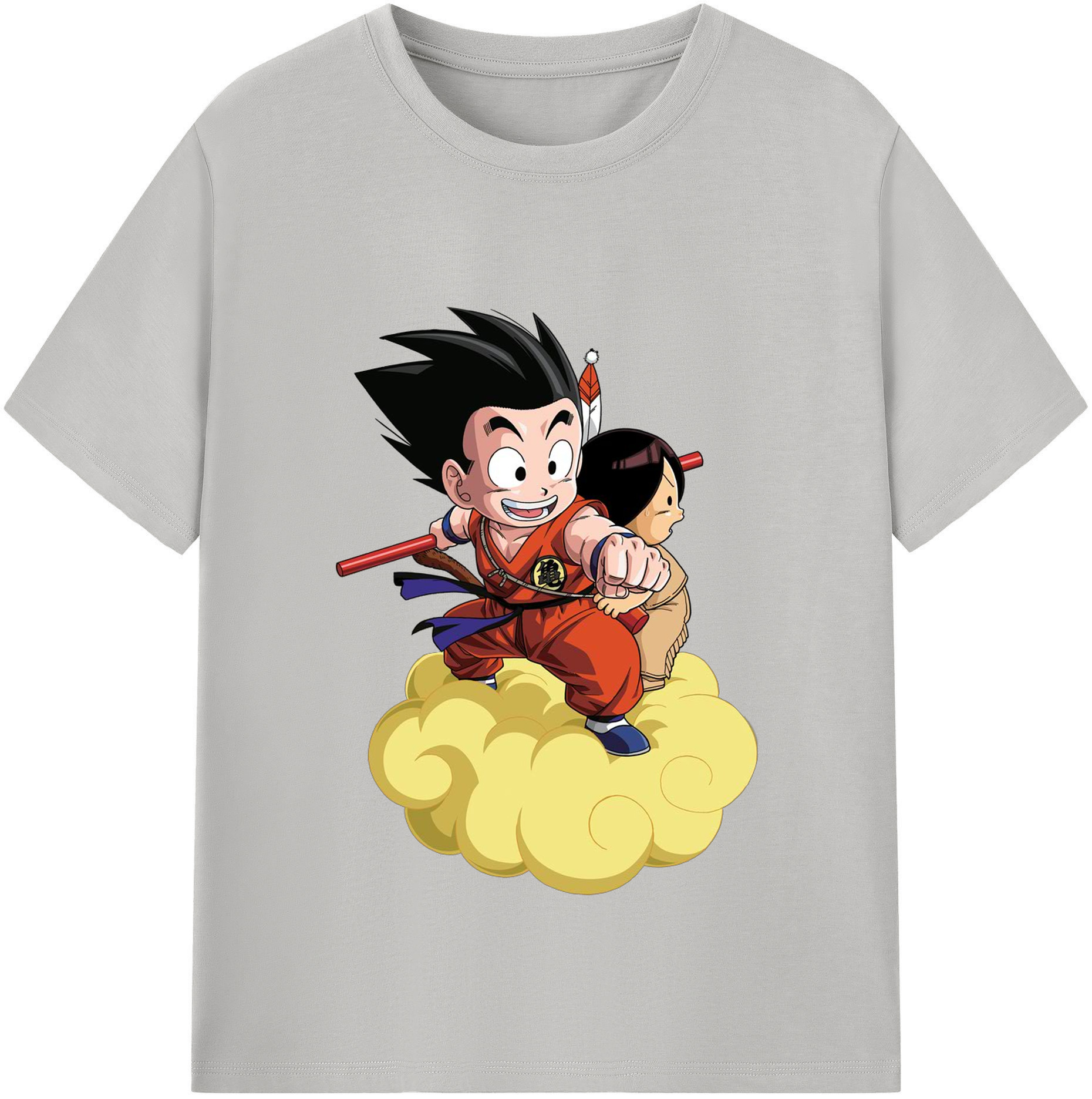 （画像用） ドラゴンボール 孫悟空（そん ごくう）Son Goku カカロット DRAGON BALL Kakarotto レディースカジュアルプリントTシャツ（綿100％）