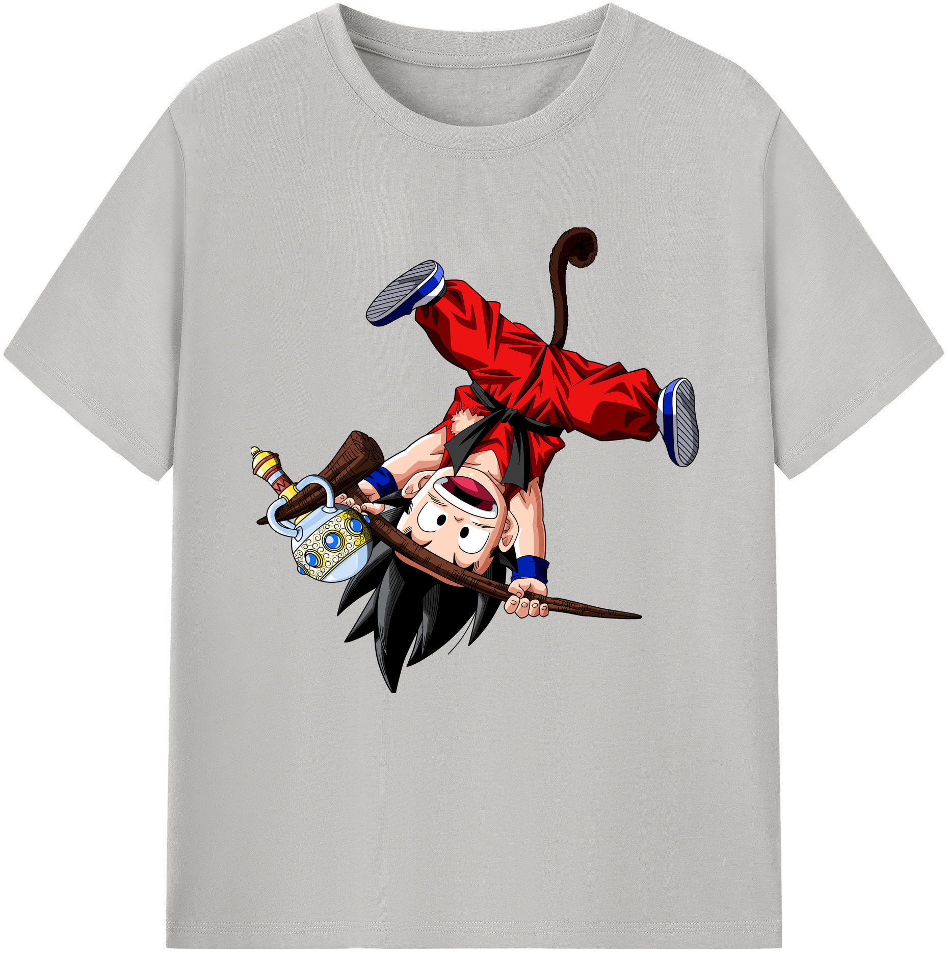 （画像用） ドラゴンボール 孫悟空（そん ごくう）Son Goku カカロット DRAGON BALL Kakarotto レディースカジュアルプリントTシャツ（綿100％）