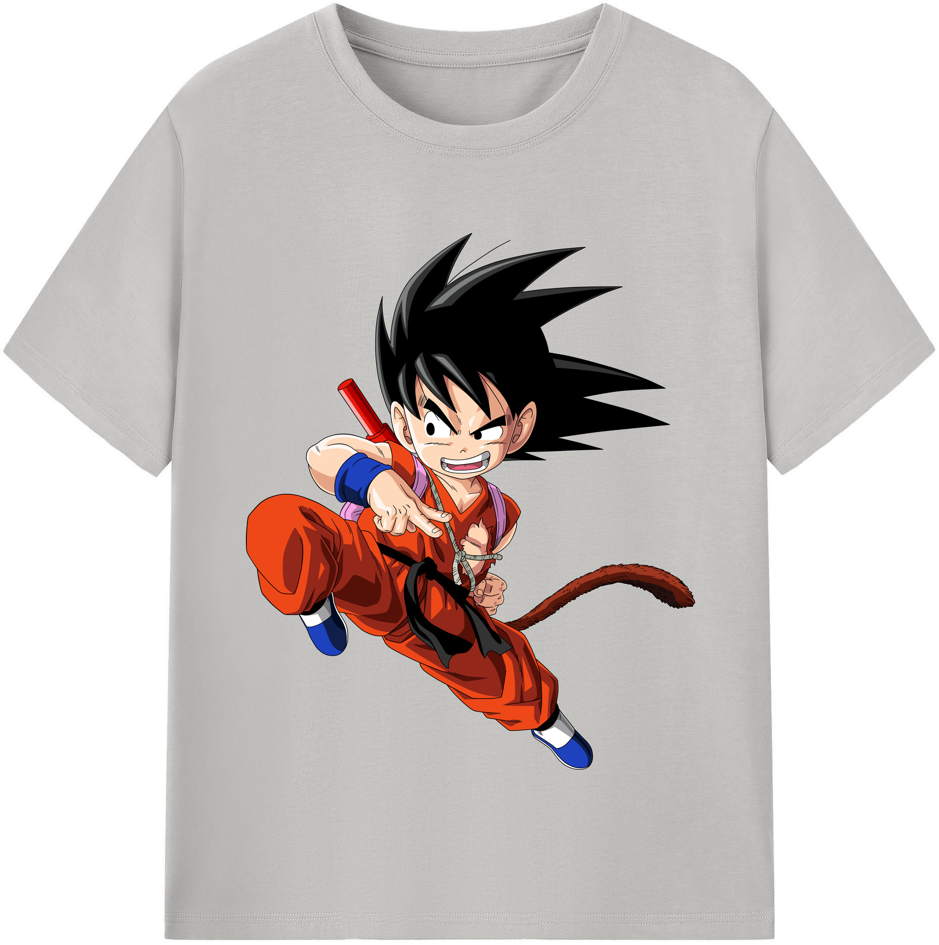 （画像用） ドラゴンボール 孫悟空（そん ごくう）Son Goku カカロット DRAGON BALL Kakarotto レディースカジュアルプリントTシャツ（綿100％）