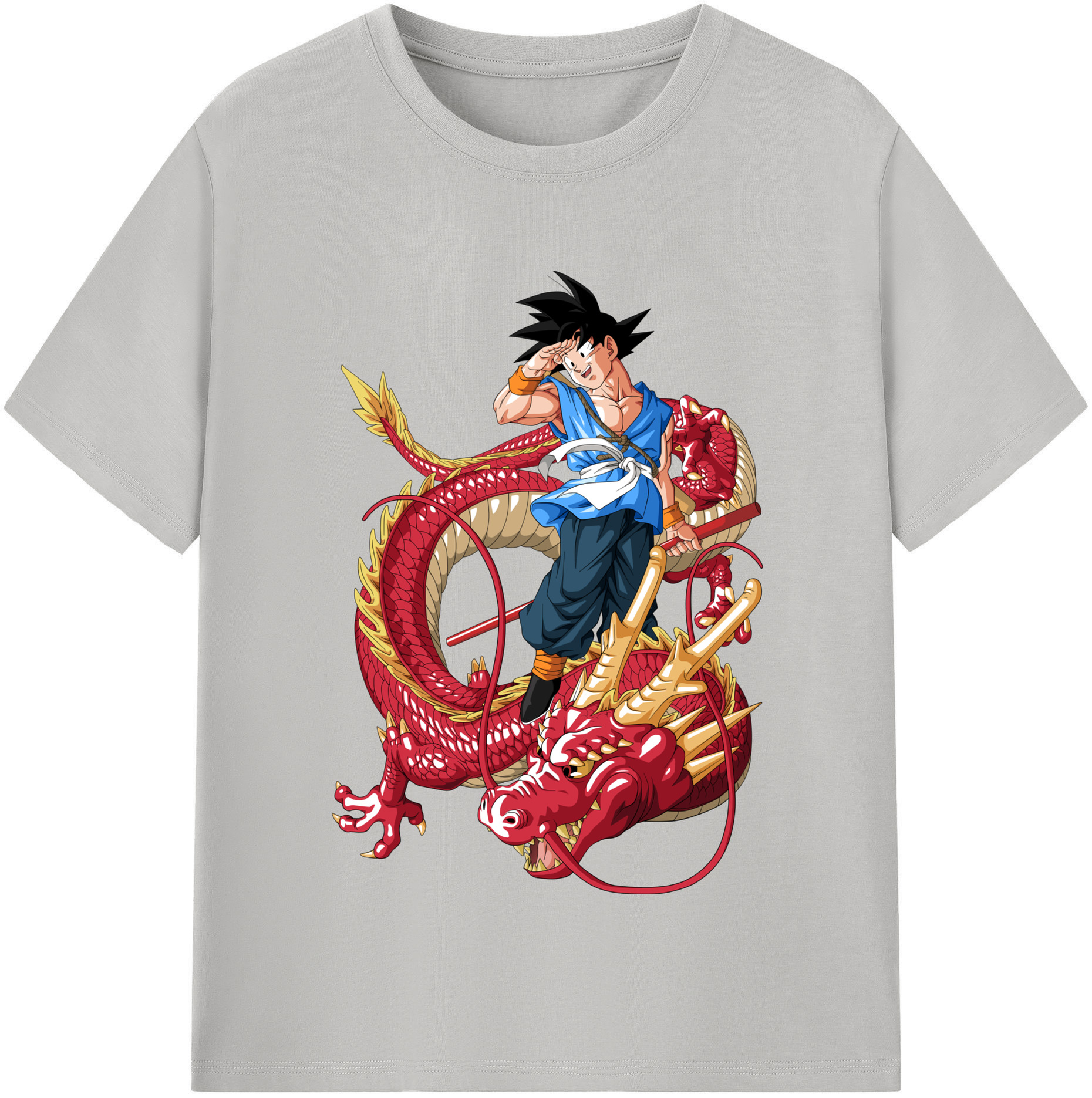 （画像用） ドラゴンボール 孫悟空（そん ごくう）Son Goku カカロット DRAGON BALL Kakarotto レディースカジュアルプリントTシャツ（綿100％）