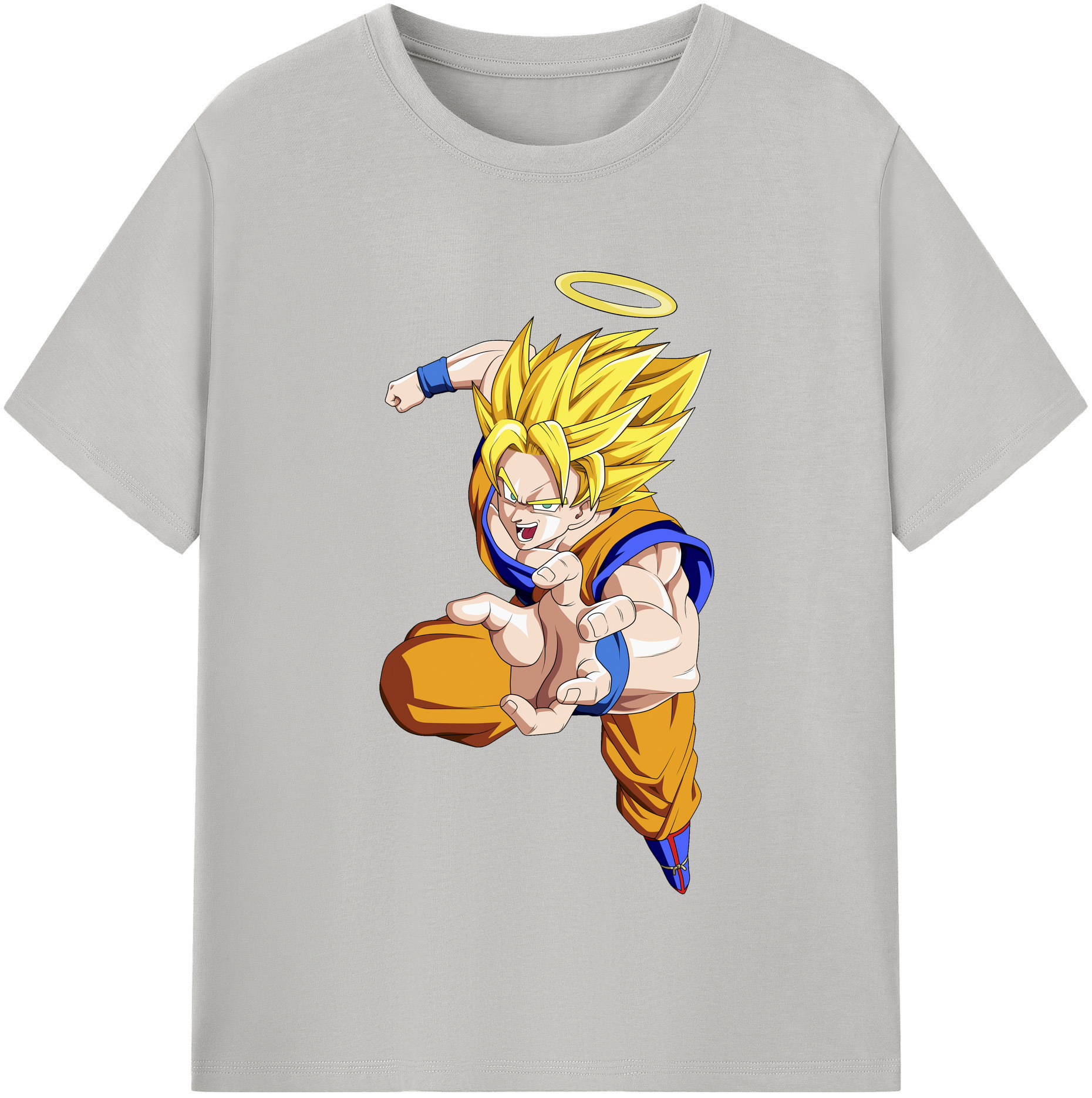 （画像用） ドラゴンボール 孫悟空（そん ごくう）Son Goku カカロット DRAGON BALL Kakarotto レディースカジュアルプリントTシャツ（綿100％）