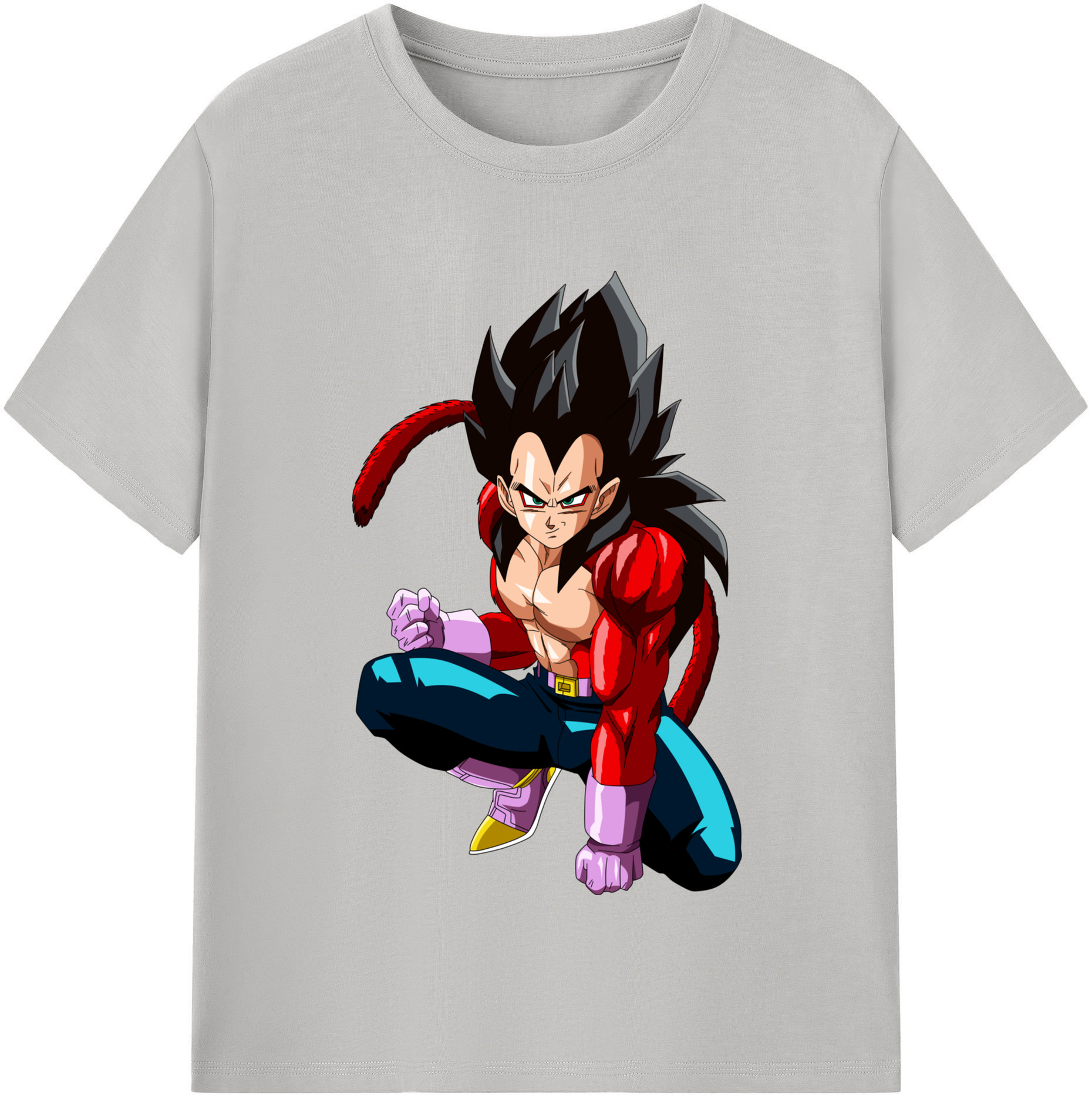 （画像用） ドラゴンボール ベジータ四世（Bejīta Yonsei）DRAGON BALL Vegeta IV レディースカジュアルプリントTシャツ（綿100％）