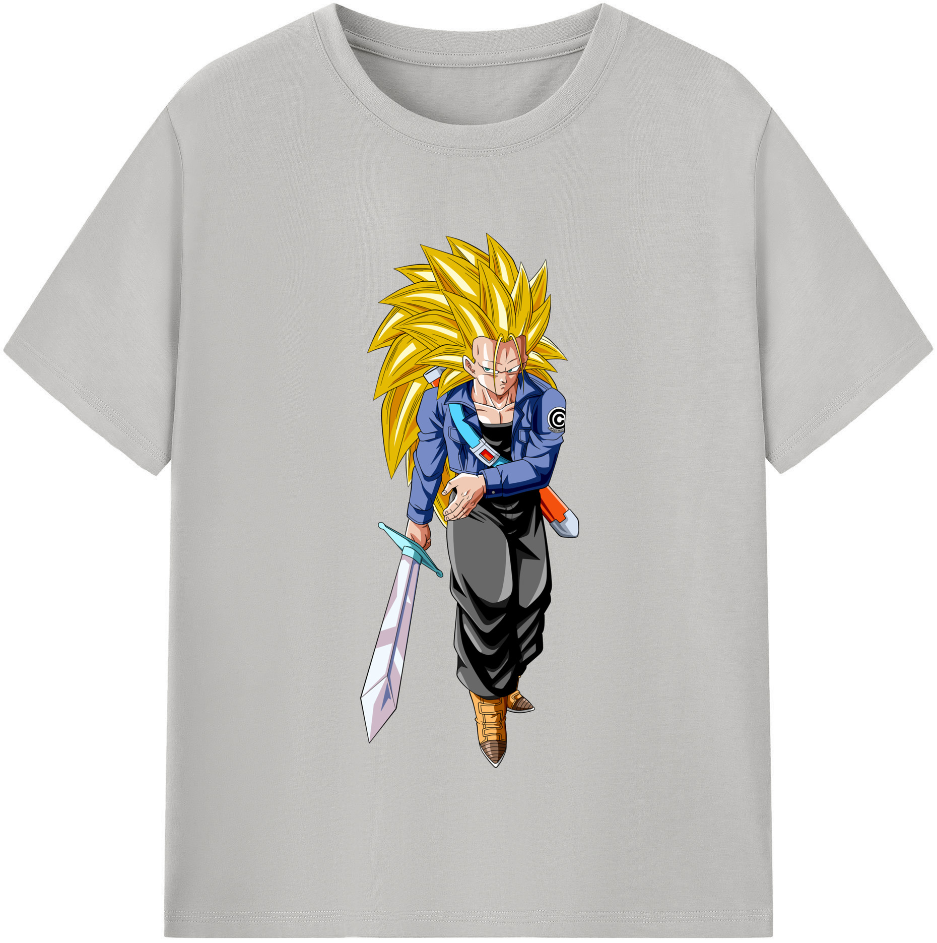 （画像用） ドラゴンボール トランクス（Torankusu）DRAGON BALL Trunks レディースカジュアルプリントTシャツ（綿100％）