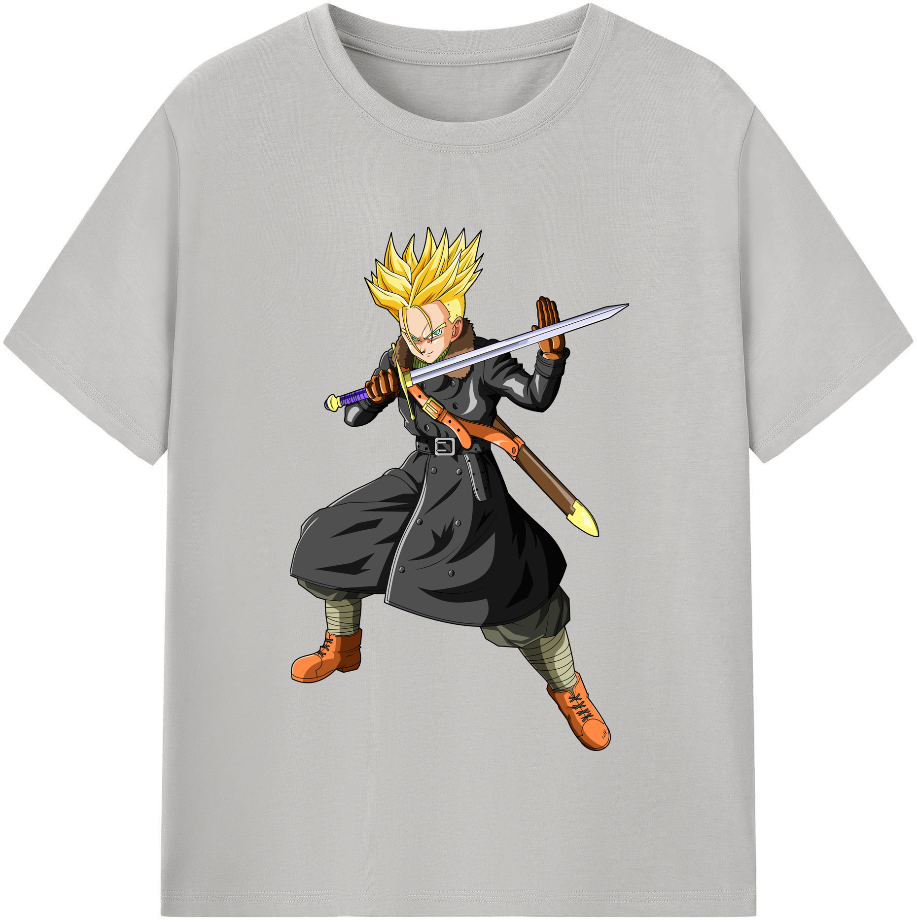 （画像用） ドラゴンボール トランクス（Torankusu）DRAGON BALL Trunks レディースカジュアルプリントTシャツ（綿100％）