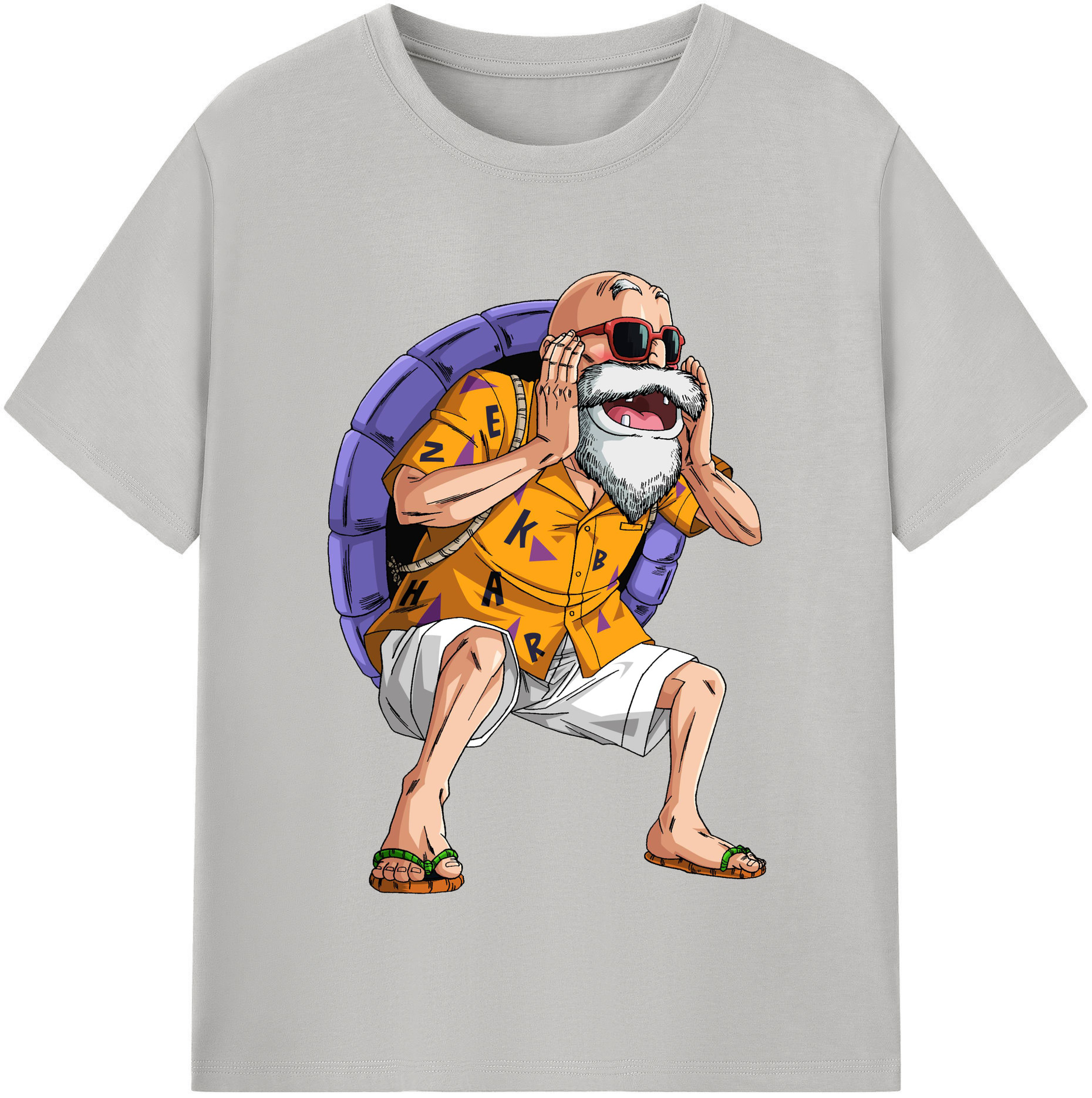 （画像用） ドラゴンボール 亀仙人（かめせんにん） DRAGON BALL Master Roshi Kame Sennin レディースカジュアルプリントTシャツ（綿100％）