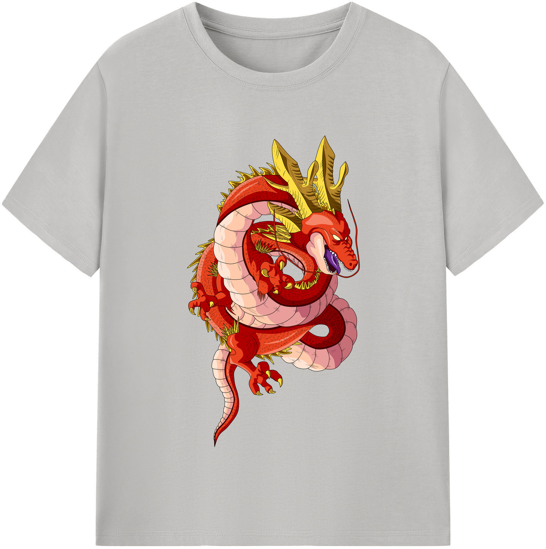 （画像用） ドラゴンボール 神龍 シェンロン DRAGON BALL Shenron レディースカジュアルプリントTシャツ（綿100％）