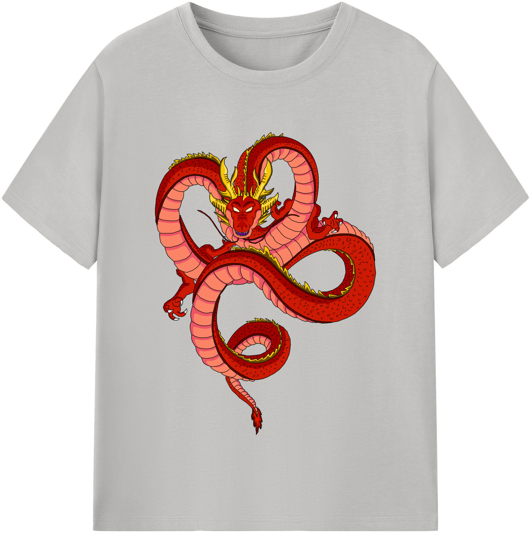 （画像用） ドラゴンボール 神龍 シェンロン DRAGON BALL Shenron レディースカジュアルプリントTシャツ（綿100％）