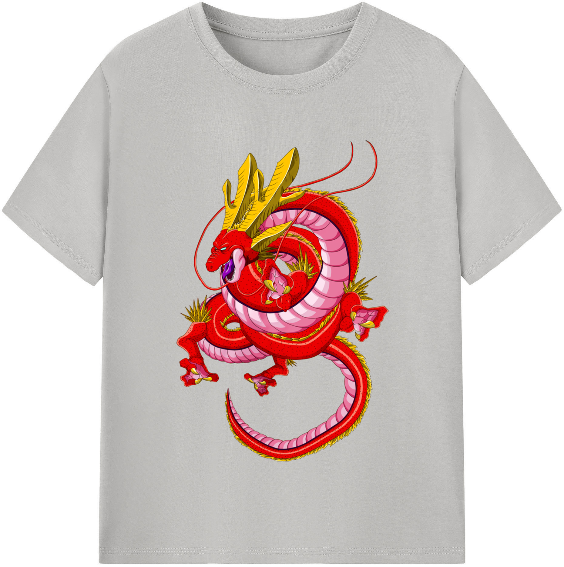 （画像用） ドラゴンボール 神龍 シェンロン DRAGON BALL Shenron レディースカジュアルプリントTシャツ（綿100％）