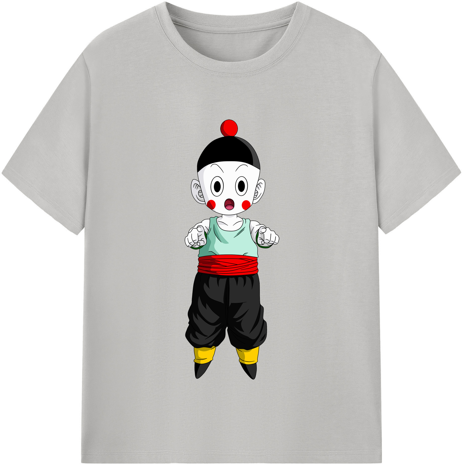 （画像用） ドラゴンボール 餃子（チャオズ）DRAGON BALL Chaoz レディースカジュアルプリントTシャツ（綿100％）