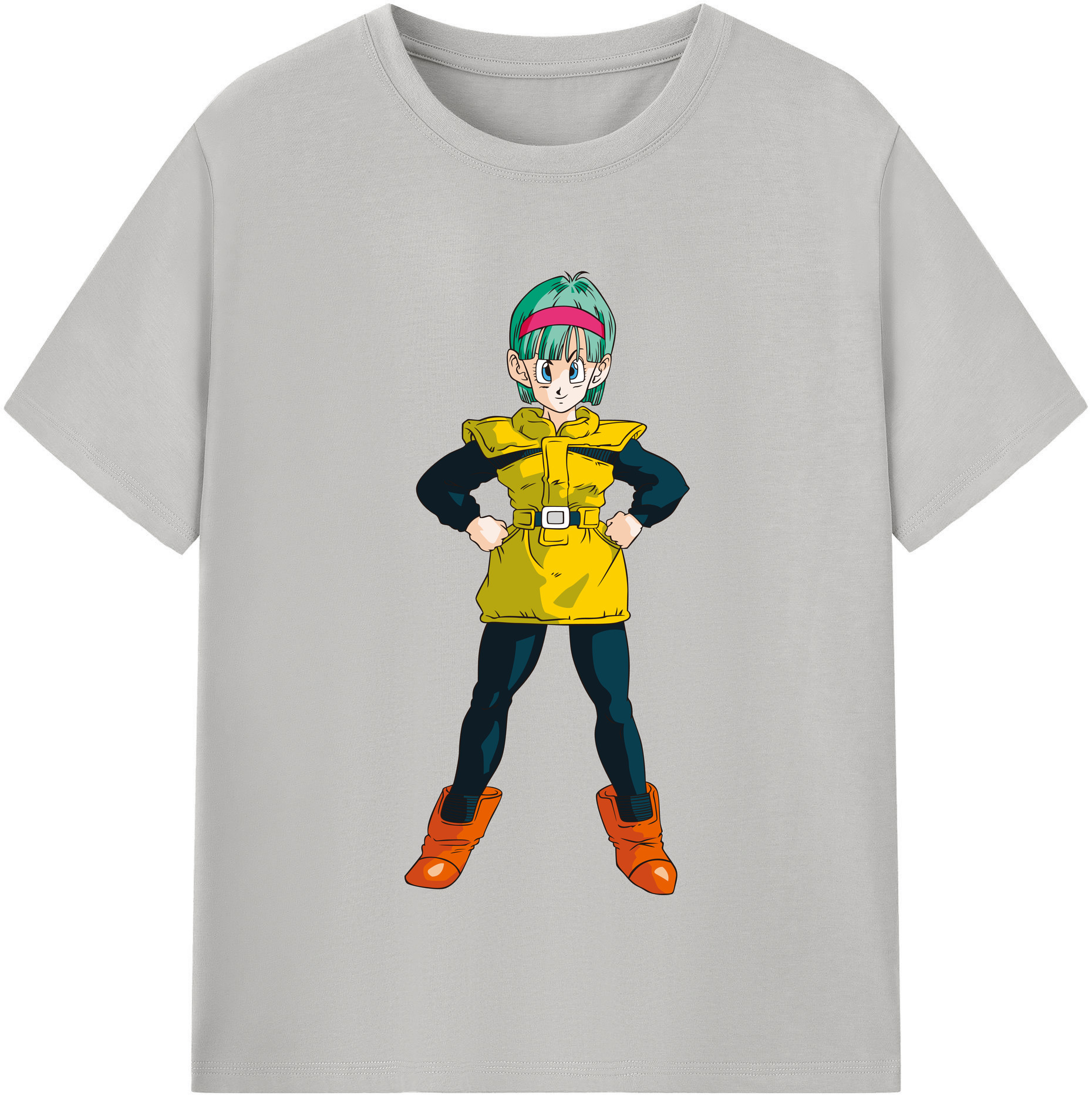 （画像用） ドラゴンボール ブルマ DRAGON BALL Bulma レディースカジュアルプリントTシャツ（綿100％）