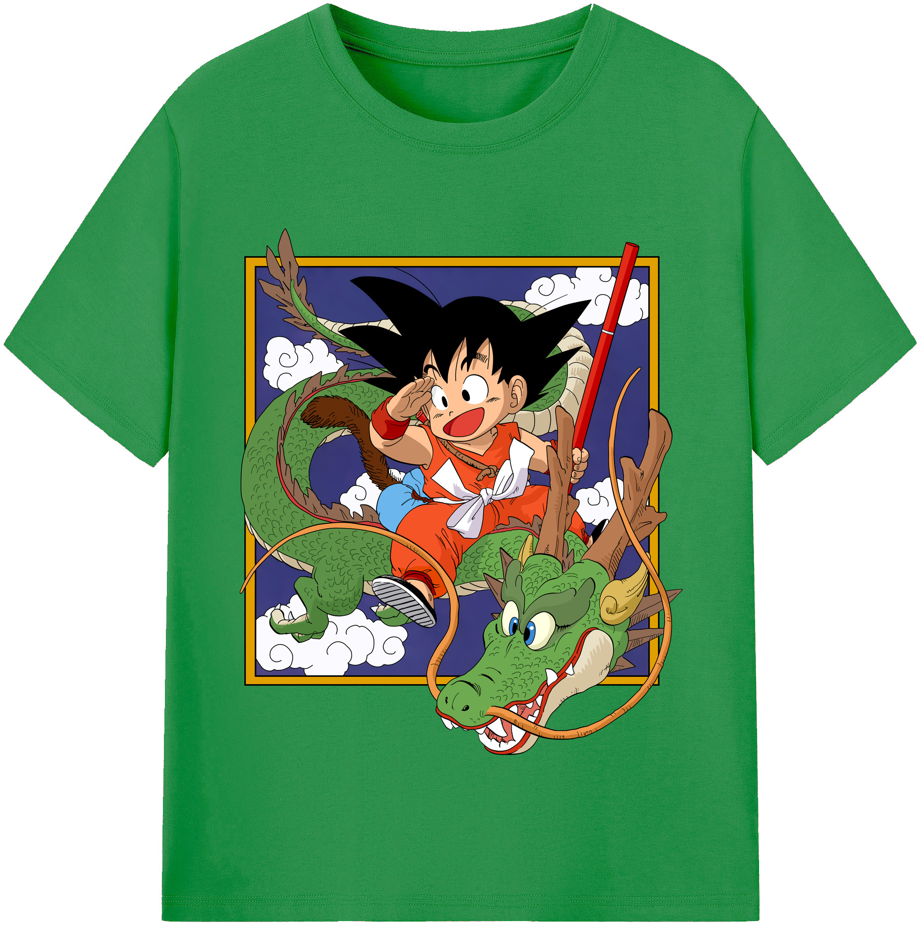 （画像用） ドラゴンボール 孫悟空（そん ごくう）Son Goku カカロット DRAGON BALL Kakarotto レディースカジュアルプリントTシャツ（綿100％）