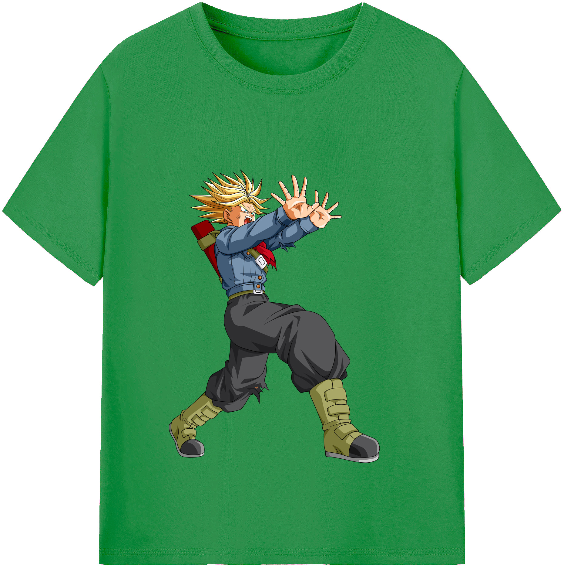 （画像用） ドラゴンボール トランクス（Torankusu）DRAGON BALL Trunks レディースカジュアルプリントTシャツ（綿100％）