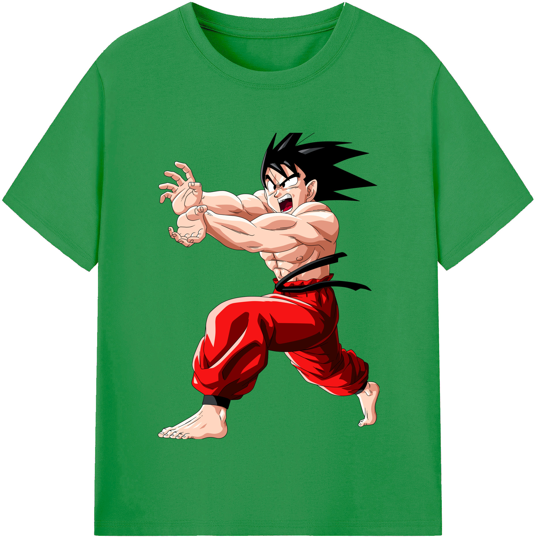 （画像用） ドラゴンボール 孫悟空（そん ごくう）Son Goku カカロット DRAGON BALL Kakarotto レディースカジュアルプリントTシャツ（綿100％）