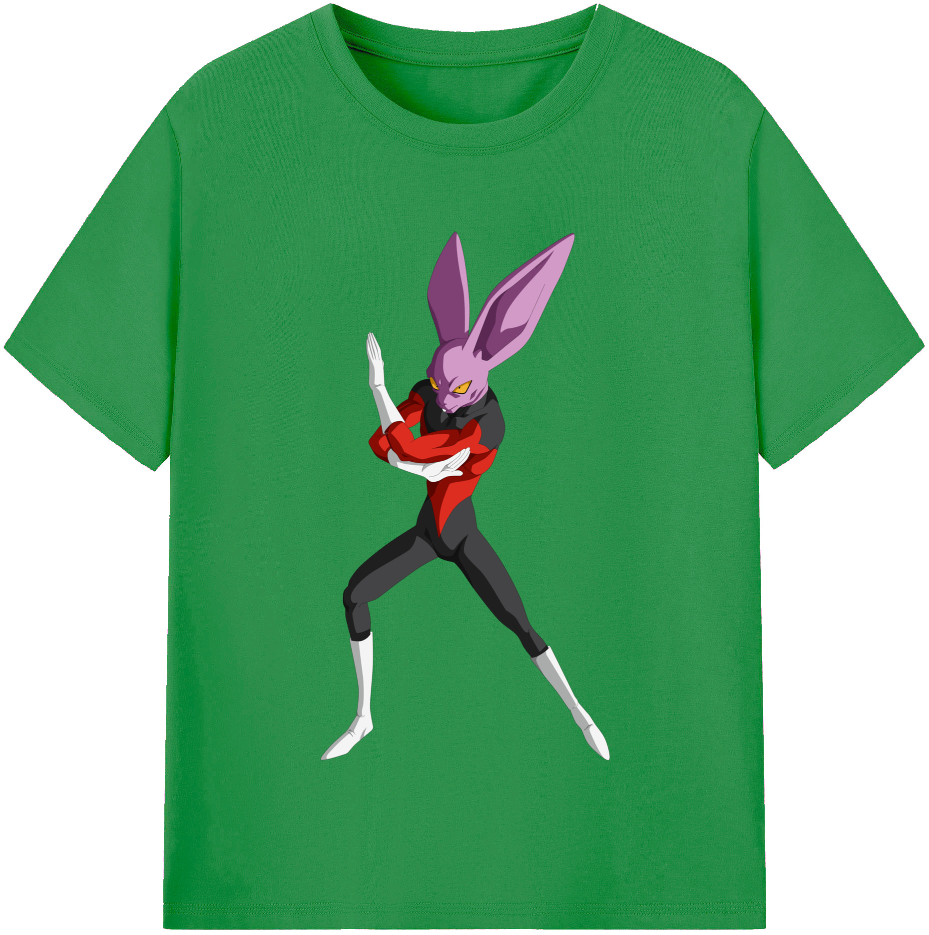 （画像用） ドラゴンボール ビルス 破壊神ビルス DRAGON BALL Beerus Birusu レディースカジュアルプリントTシャツ（綿100％）
