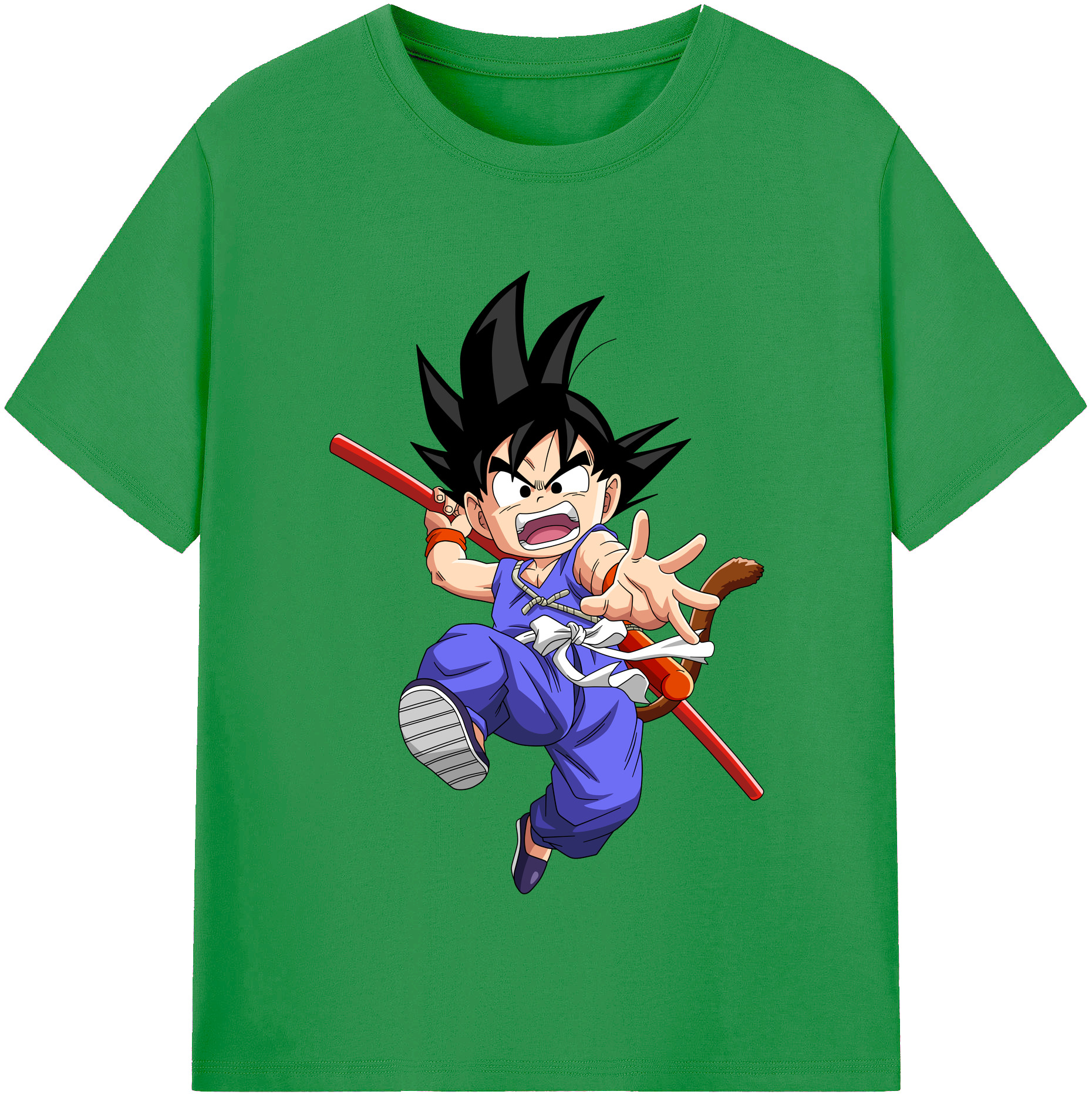 （画像用） ドラゴンボール 孫悟空（そん ごくう）Son Goku カカロット DRAGON BALL Kakarotto レディースカジュアルプリントTシャツ（綿100％）
