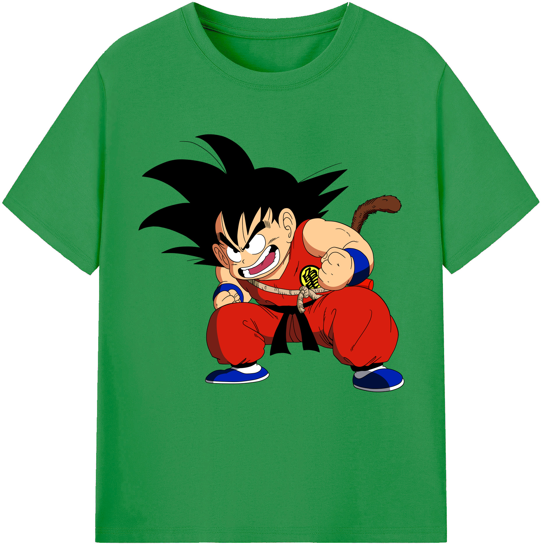 （画像用） ドラゴンボール 孫悟空（そん ごくう）Son Goku カカロット DRAGON BALL Kakarotto レディースカジュアルプリントTシャツ（綿100％）