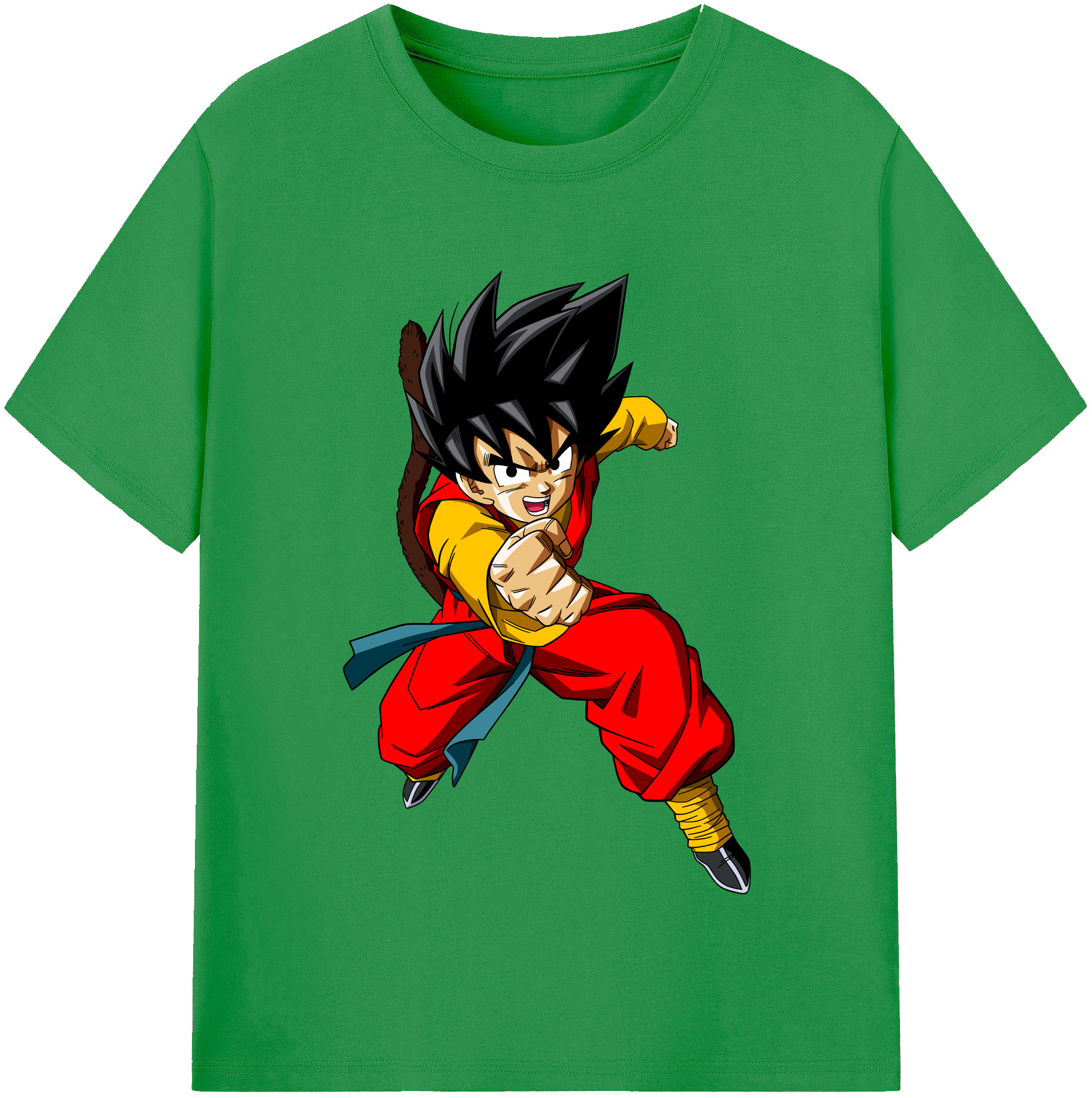 （画像用） ドラゴンボール 孫悟空（そん ごくう）Son Goku カカロット DRAGON BALL Kakarotto レディースカジュアルプリントTシャツ（綿100％）