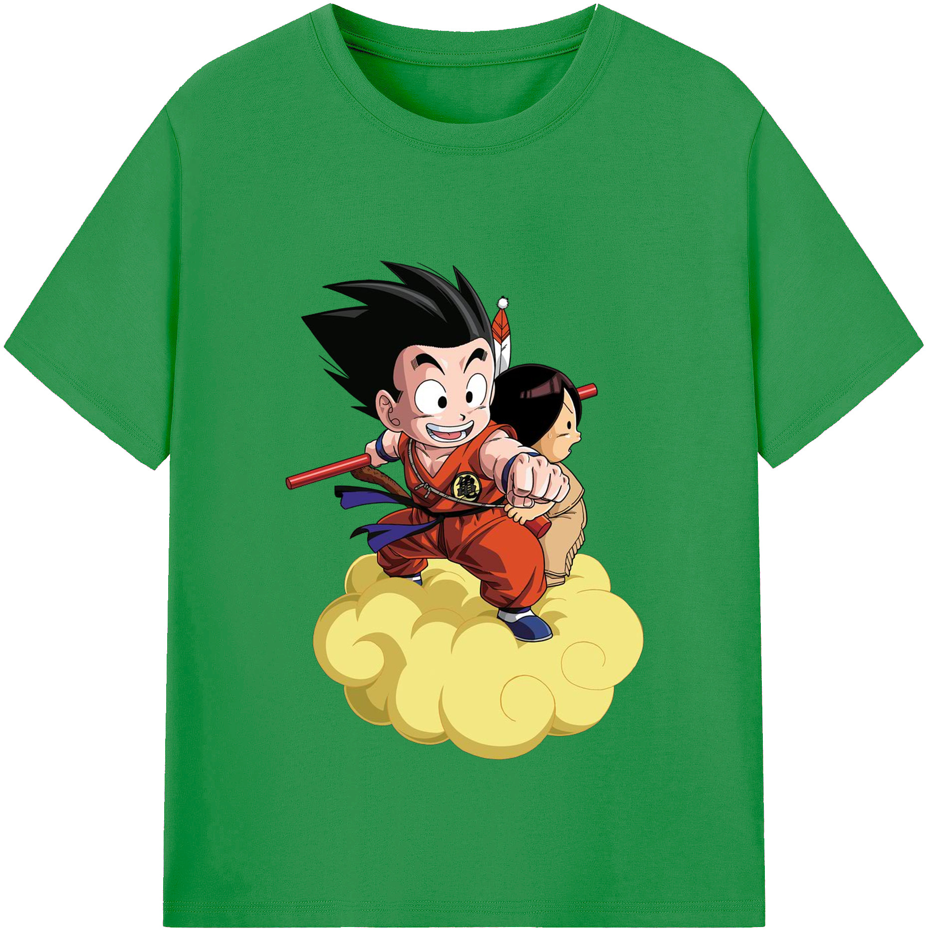 （画像用） ドラゴンボール 孫悟空（そん ごくう）Son Goku カカロット DRAGON BALL Kakarotto レディースカジュアルプリントTシャツ（綿100％）