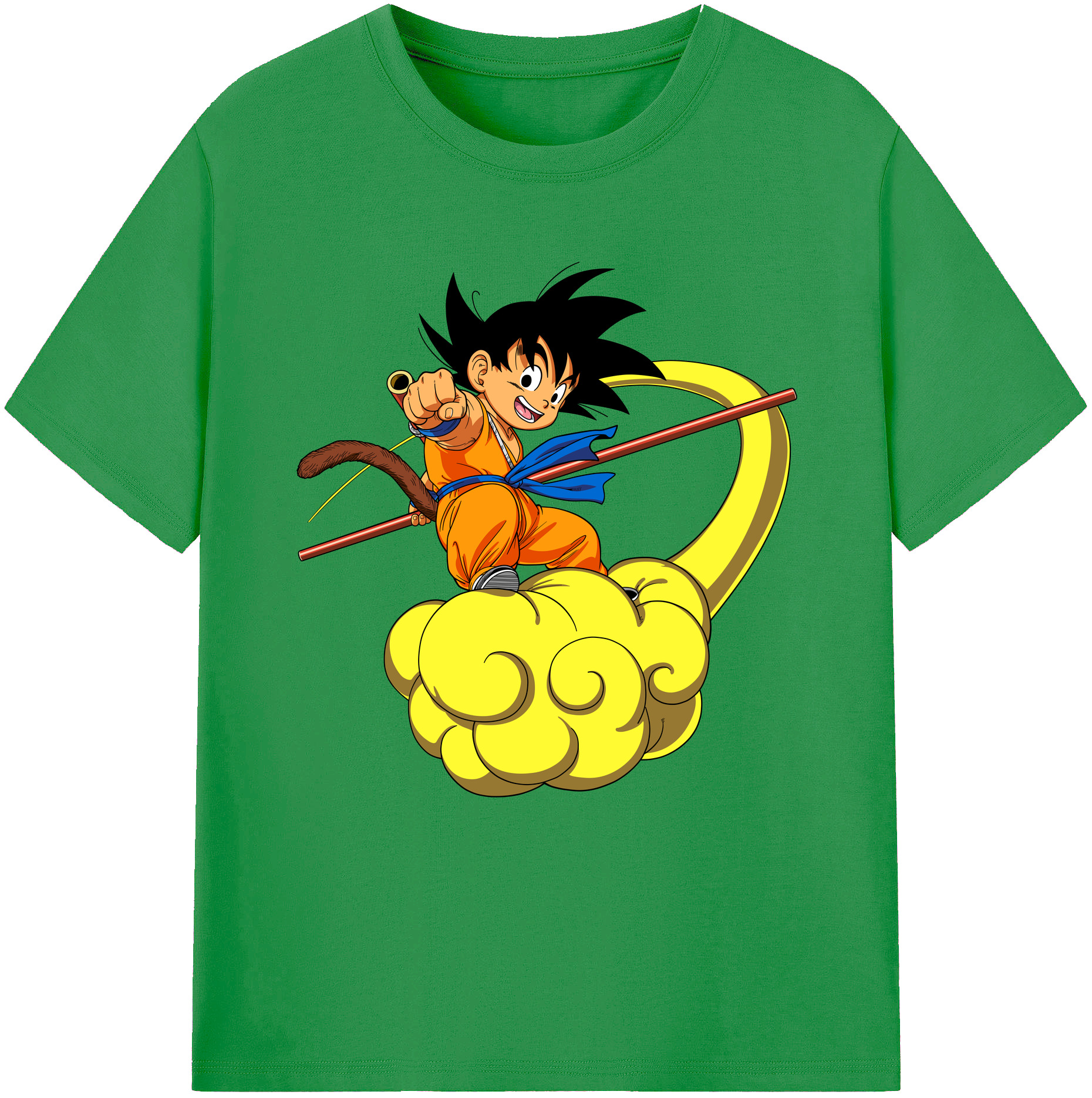 （画像用） ドラゴンボール 孫悟空（そん ごくう）Son Goku カカロット DRAGON BALL Kakarotto レディースカジュアルプリントTシャツ（綿100％）
