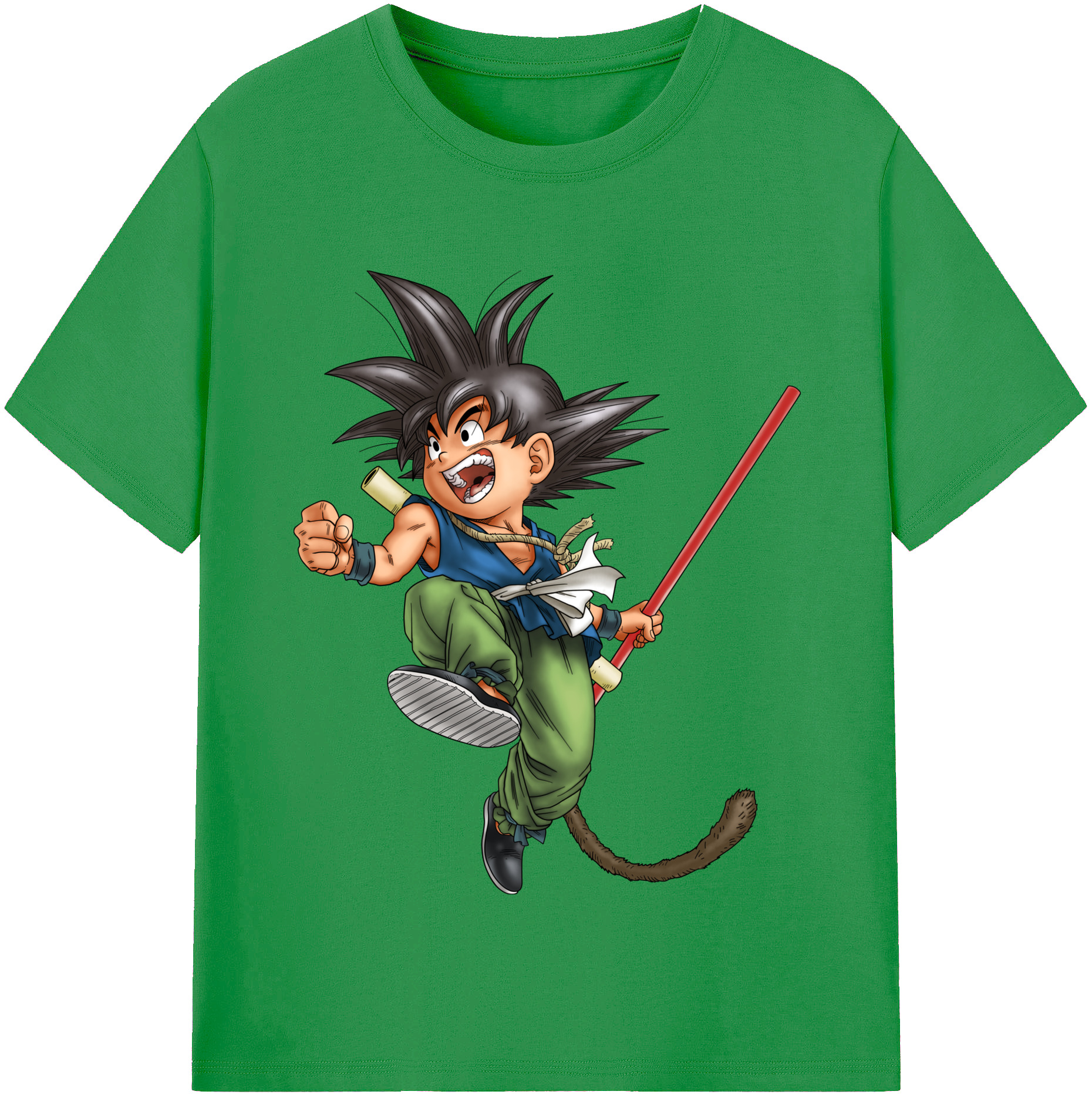 （画像用） ドラゴンボール 孫悟空（そん ごくう）Son Goku カカロット DRAGON BALL Kakarotto レディースカジュアルプリントTシャツ（綿100％）
