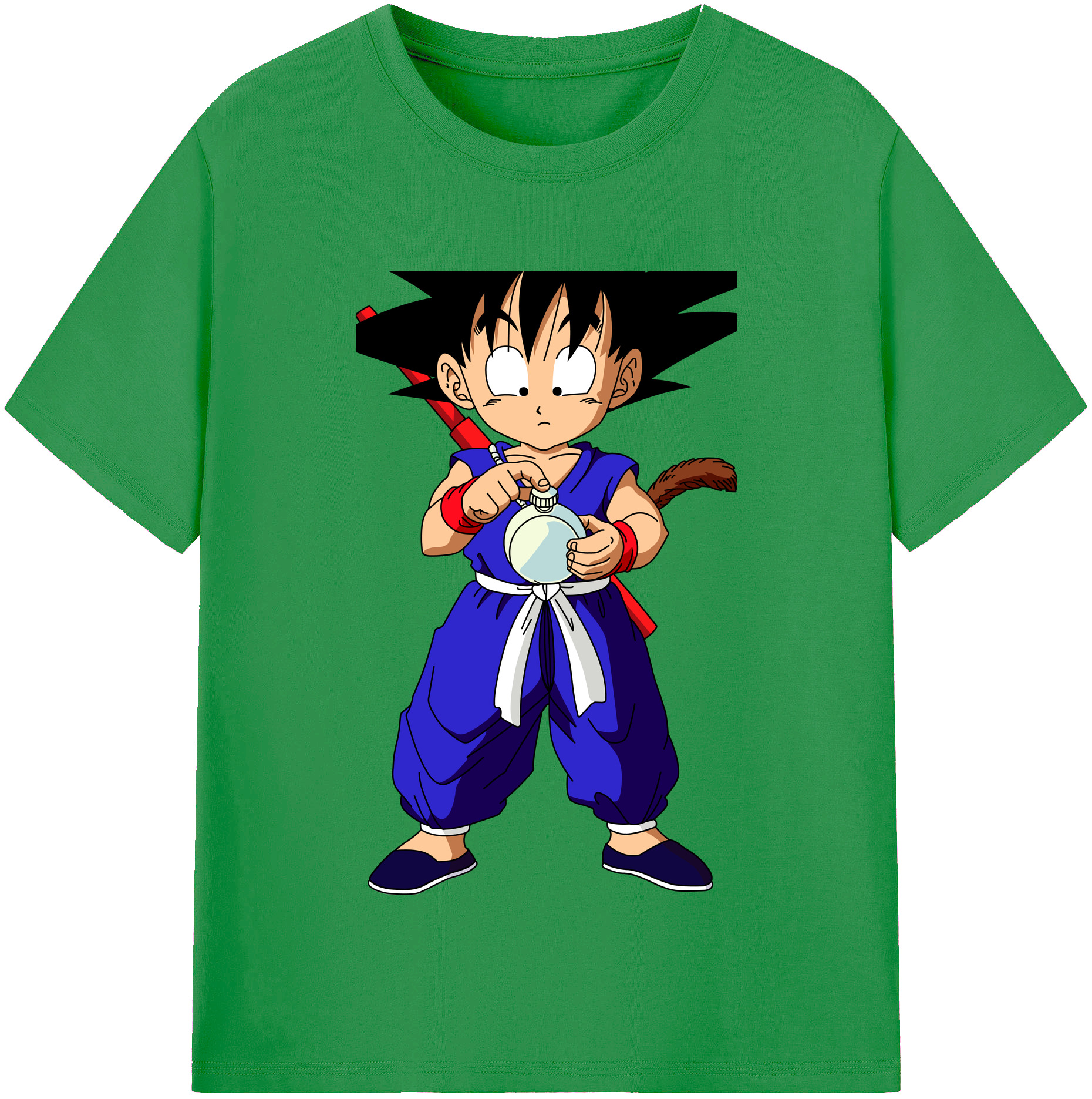 （画像用） ドラゴンボール 孫悟空（そん ごくう）Son Goku カカロット DRAGON BALL Kakarotto レディースカジュアルプリントTシャツ（綿100％）
