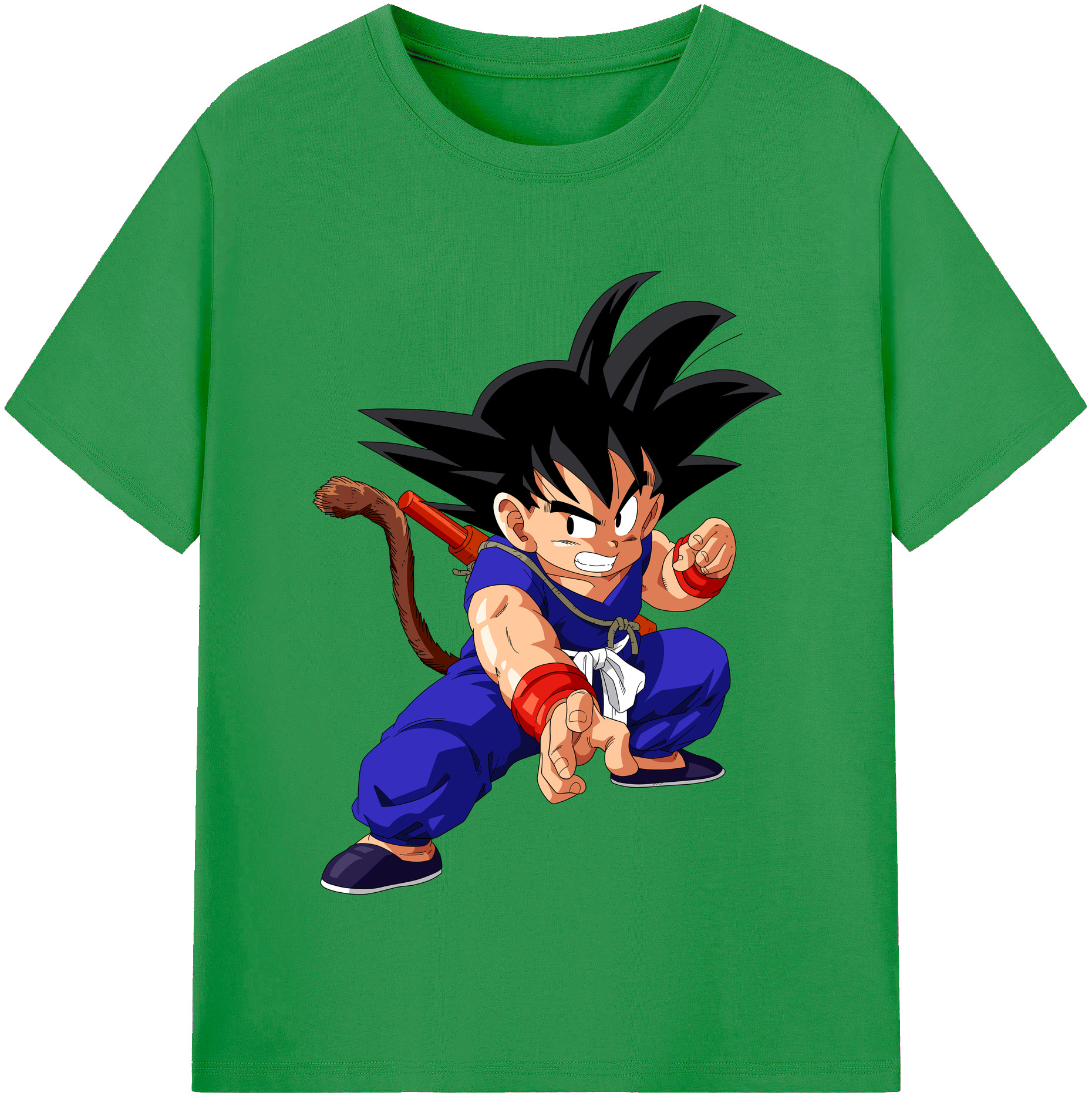 （画像用） ドラゴンボール 孫悟空（そん ごくう）Son Goku カカロット DRAGON BALL Kakarotto レディースカジュアルプリントTシャツ（綿100％）