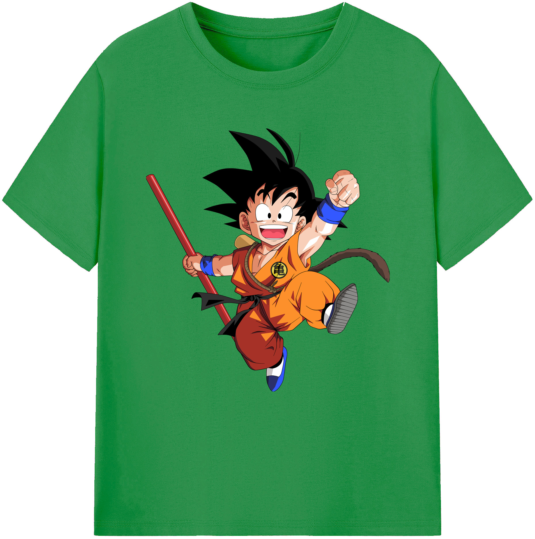 （画像用） ドラゴンボール 孫悟空（そん ごくう）Son Goku カカロット DRAGON BALL Kakarotto レディースカジュアルプリントTシャツ（綿100％）