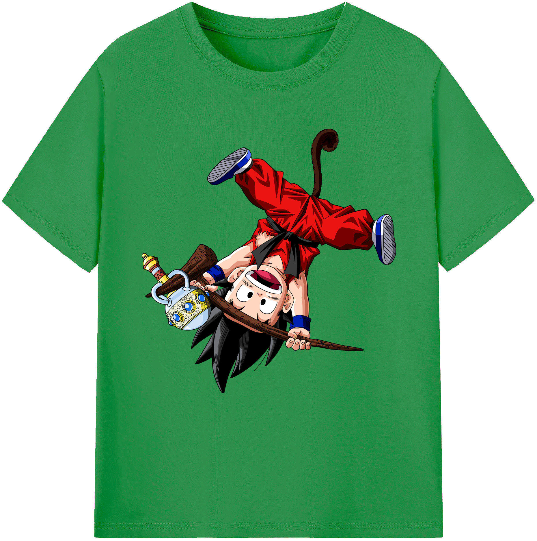 （画像用） ドラゴンボール 孫悟空（そん ごくう）Son Goku カカロット DRAGON BALL Kakarotto レディースカジュアルプリントTシャツ（綿100％）