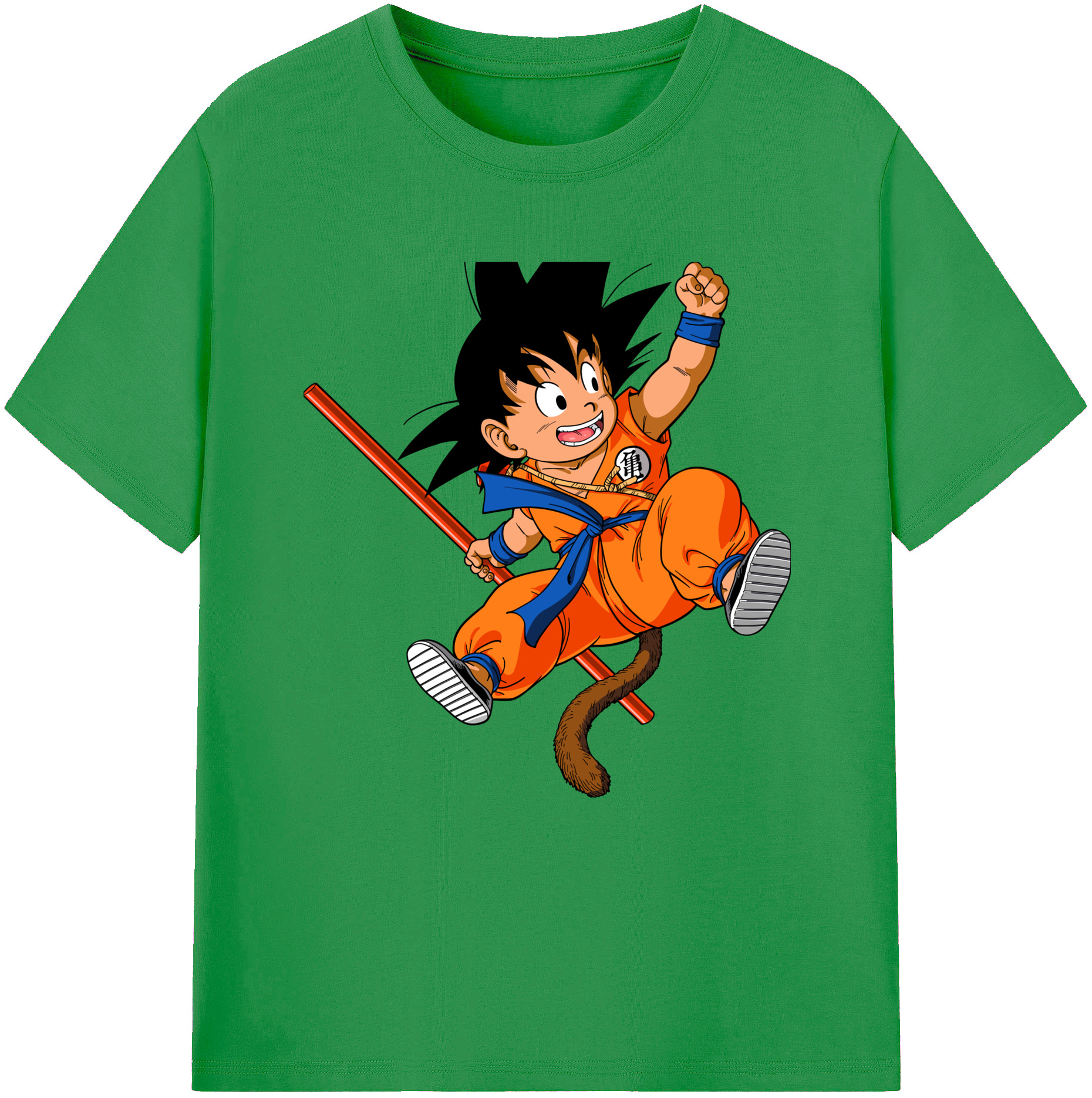 （画像用） ドラゴンボール 孫悟空（そん ごくう）Son Goku カカロット DRAGON BALL Kakarotto レディースカジュアルプリントTシャツ（綿100％）