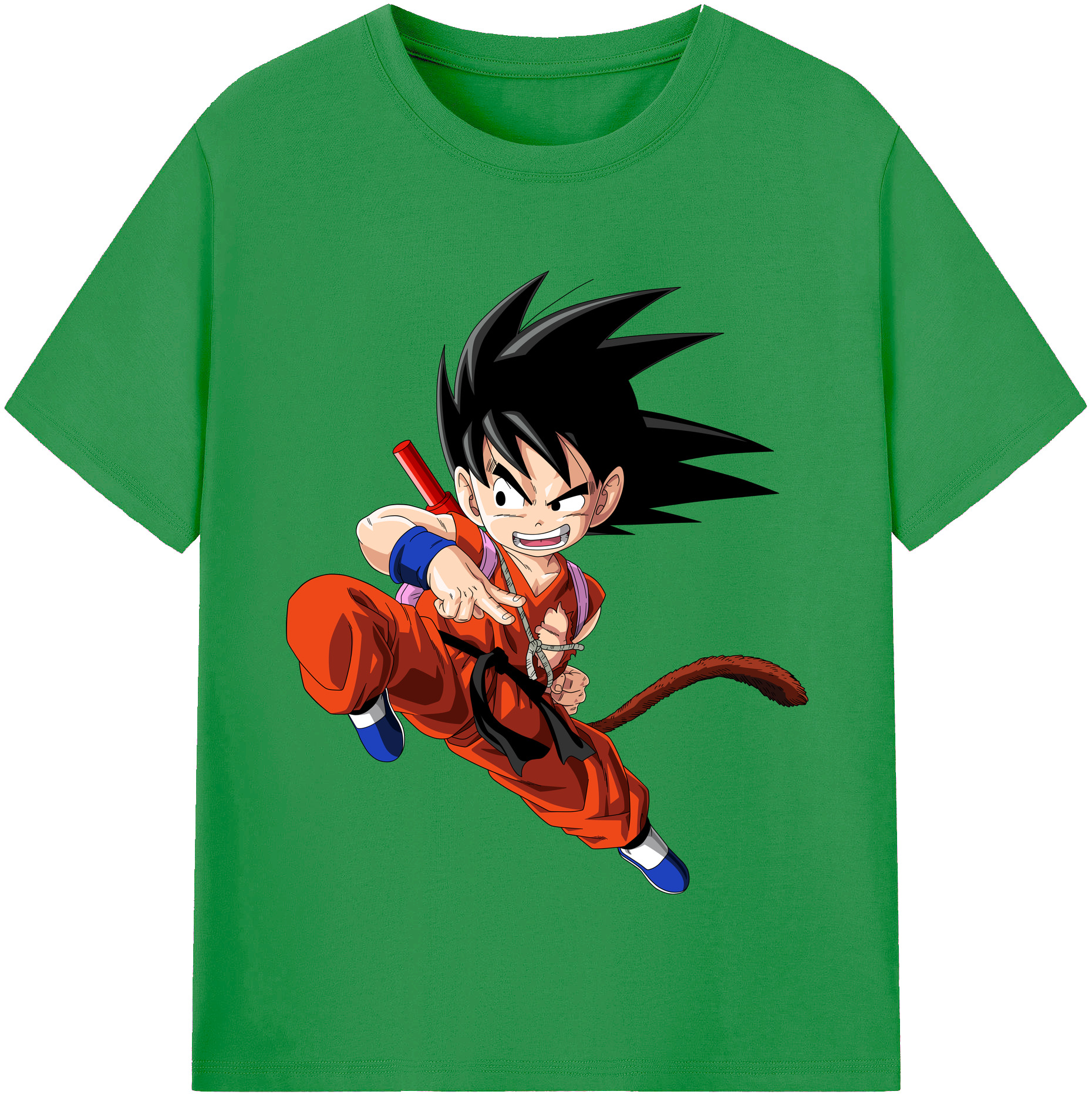 （画像用） ドラゴンボール 孫悟空（そん ごくう）Son Goku カカロット DRAGON BALL Kakarotto レディースカジュアルプリントTシャツ（綿100％）