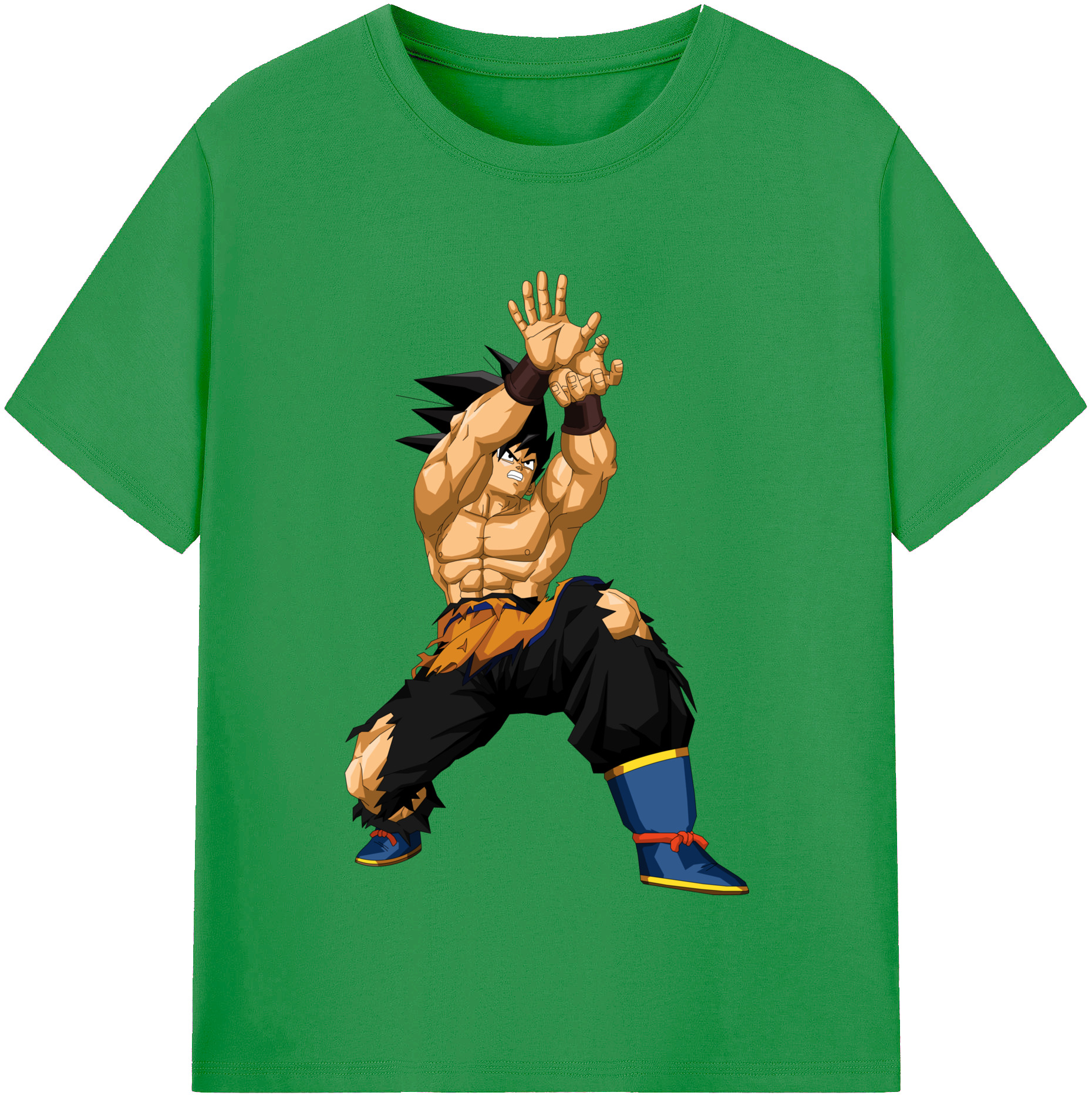 （画像用） ドラゴンボール 孫悟空（そん ごくう）Son Goku カカロット DRAGON BALL Kakarotto レディースカジュアルプリントTシャツ（綿100％）