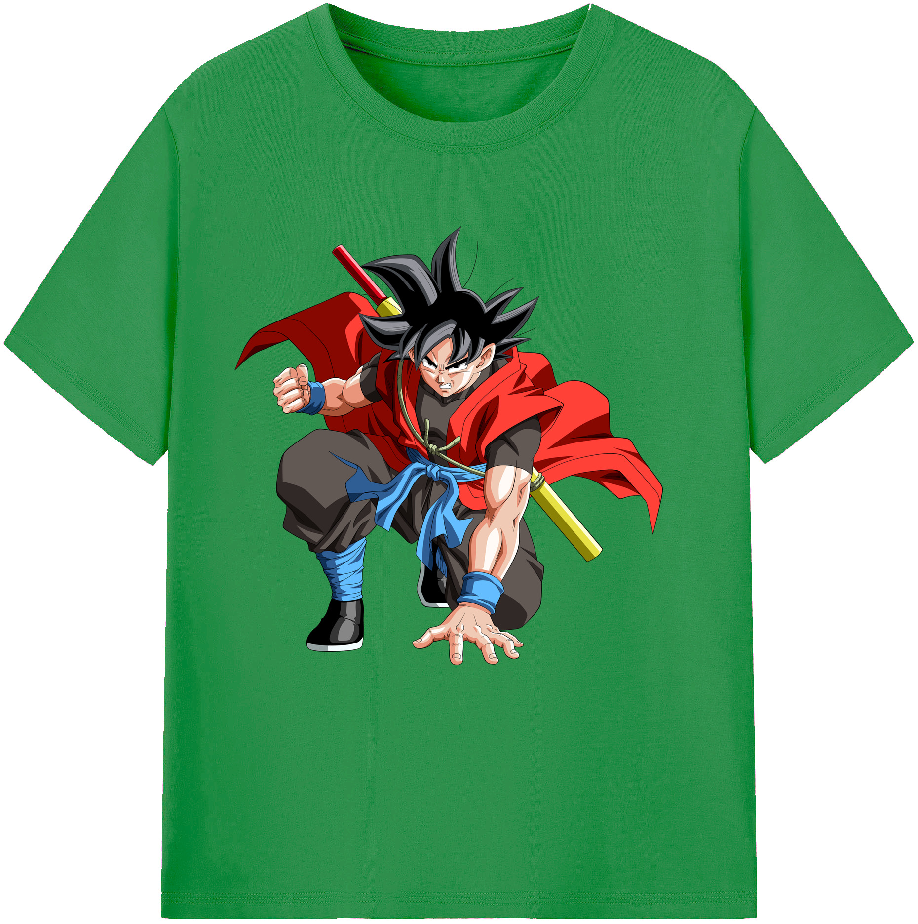 （画像用） ドラゴンボール 孫悟空（そん ごくう）Son Goku カカロット DRAGON BALL Kakarotto レディースカジュアルプリントTシャツ（綿100％）