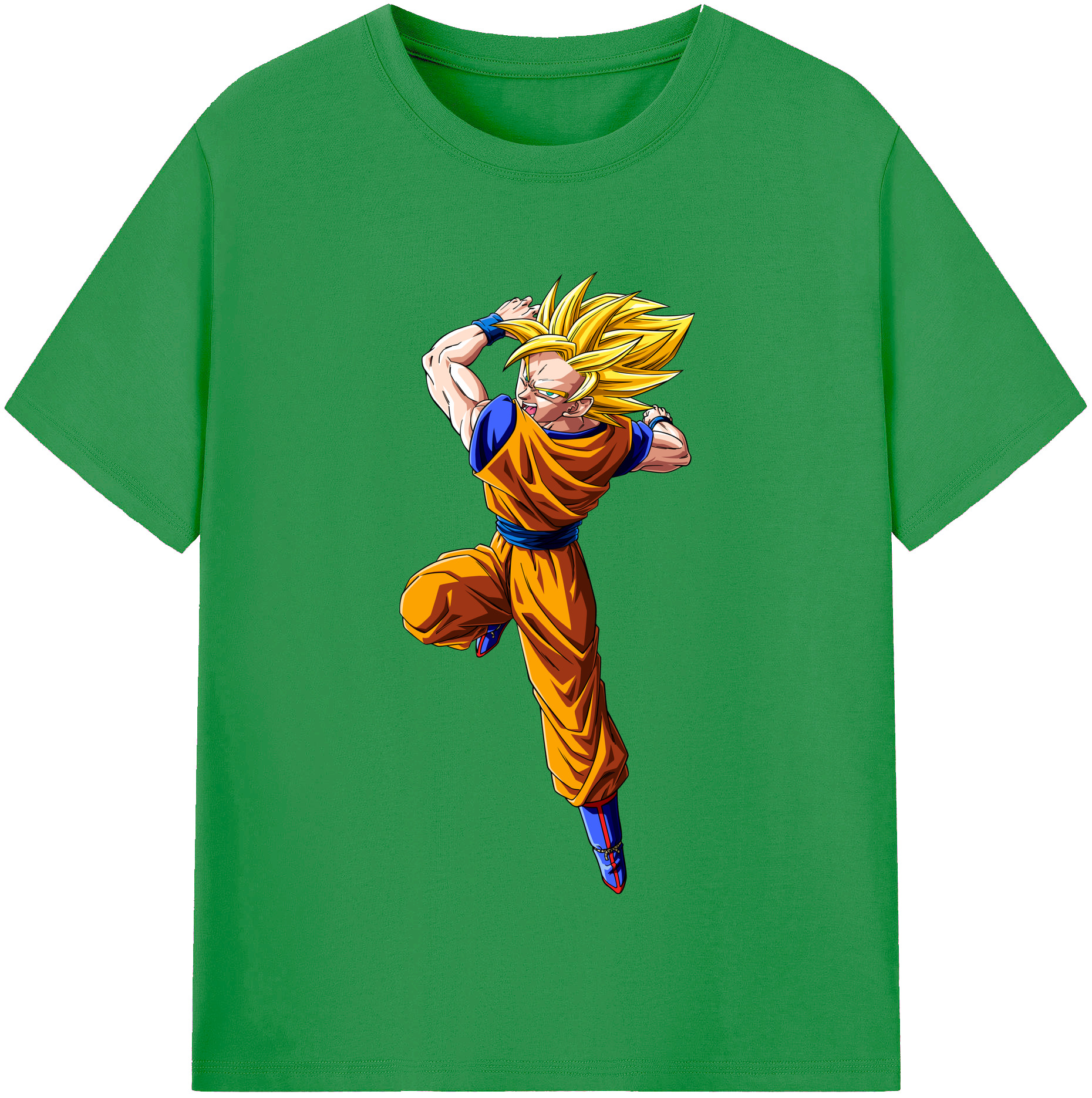 （画像用） ドラゴンボール 孫悟空（そん ごくう）Son Goku カカロット DRAGON BALL Kakarotto レディースカジュアルプリントTシャツ（綿100％）
