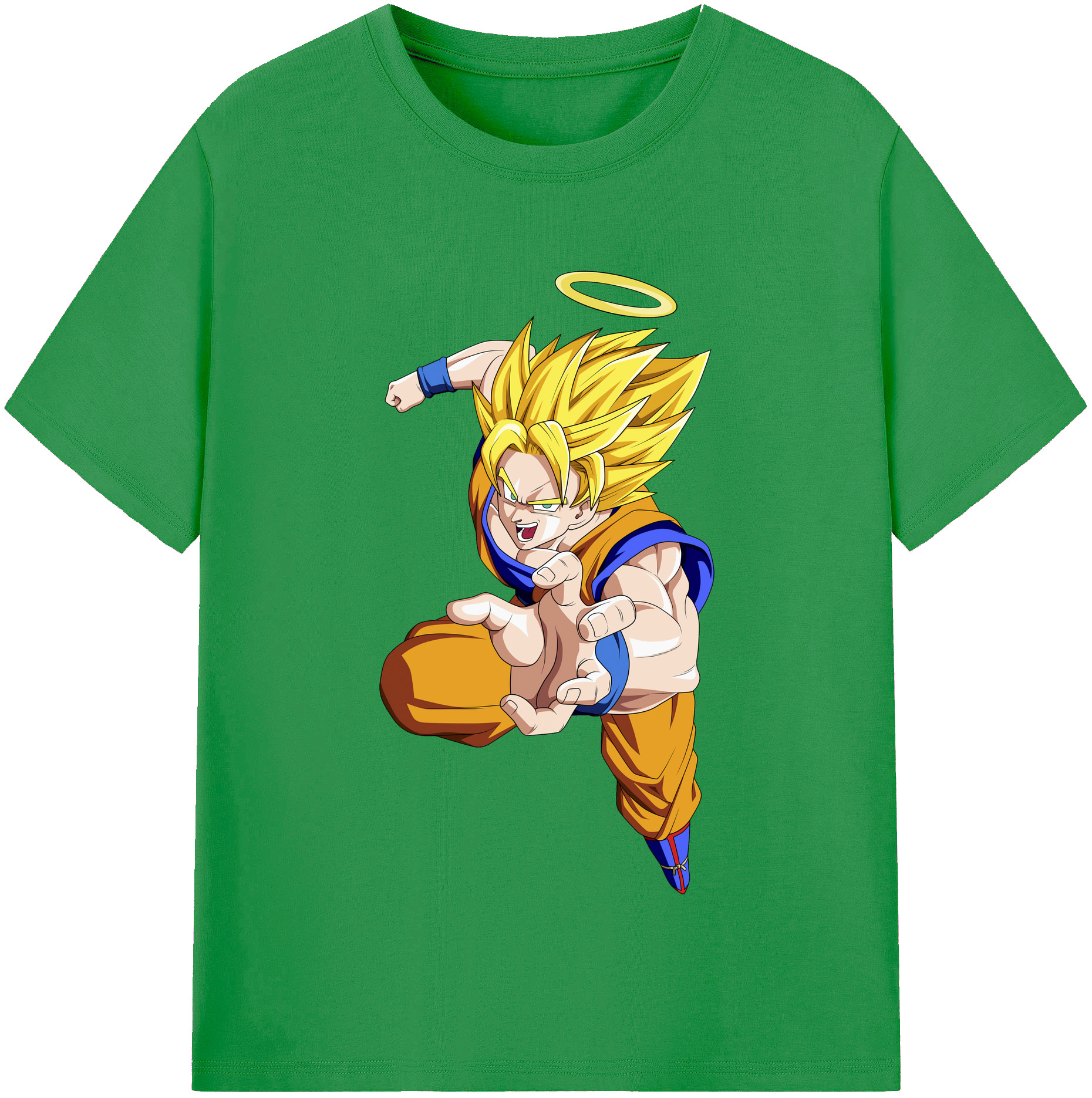 （画像用） ドラゴンボール 孫悟空（そん ごくう）Son Goku カカロット DRAGON BALL Kakarotto レディースカジュアルプリントTシャツ（綿100％）