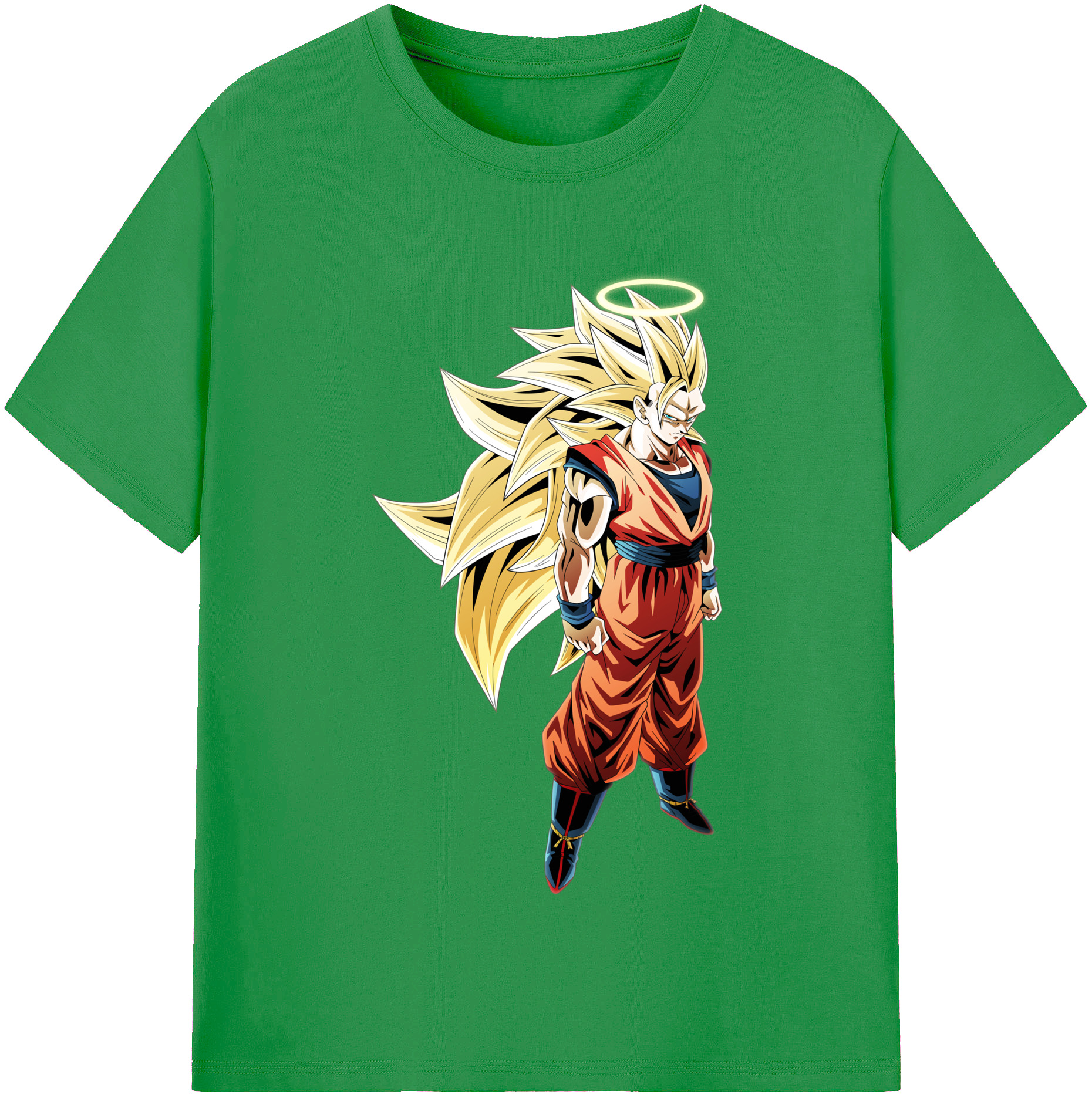 （画像用） ドラゴンボール 孫悟空（そん ごくう）Son Goku カカロット DRAGON BALL Kakarotto レディースカジュアルプリントTシャツ（綿100％）